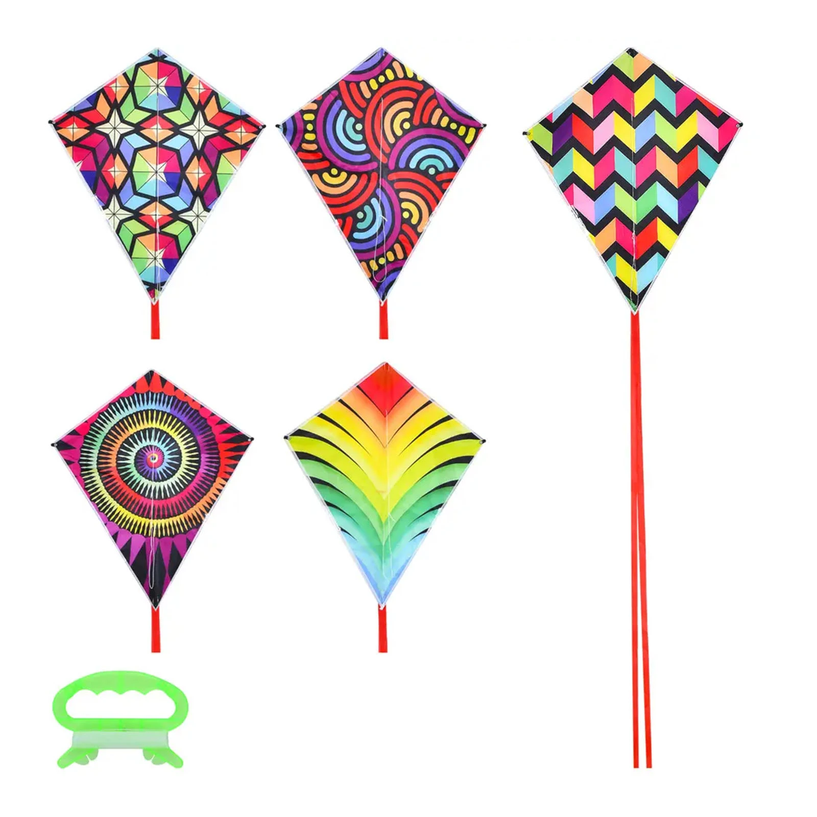 Змій повітряний MR 1450  60х75см хвіст 150см 5 видів Фото №:1