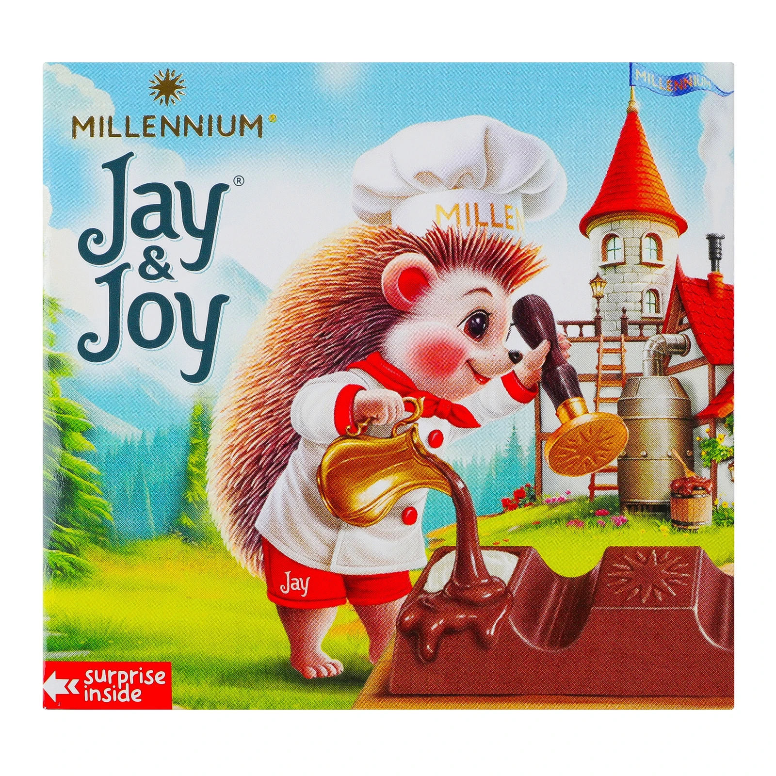 Шоколад Millennium Jay&Joy молочний з молочною начинкою 45г Фото №:1