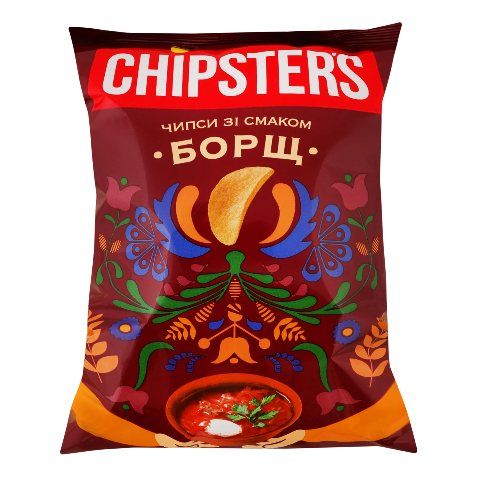 Чипси Chipster's картопляні зі смаком Борщ 100г Фото №:1