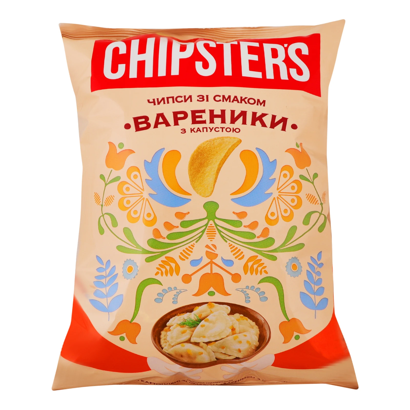 Чипси Chipster's картопляні зі смаком Вареники з капустою 100г