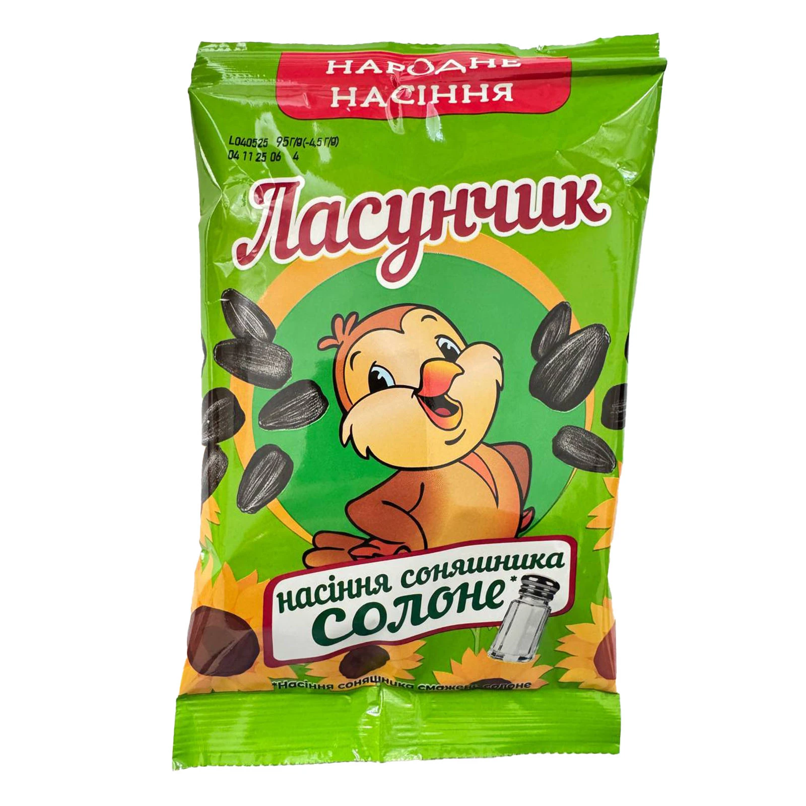 Насіння соняшника Ласунчик смажене солоне 95г Фото №:1