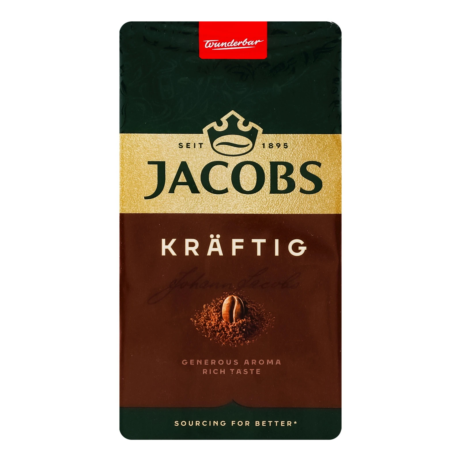 Кава Jacobs Kraftig натуральна смажена мелена 500г Фото №:1