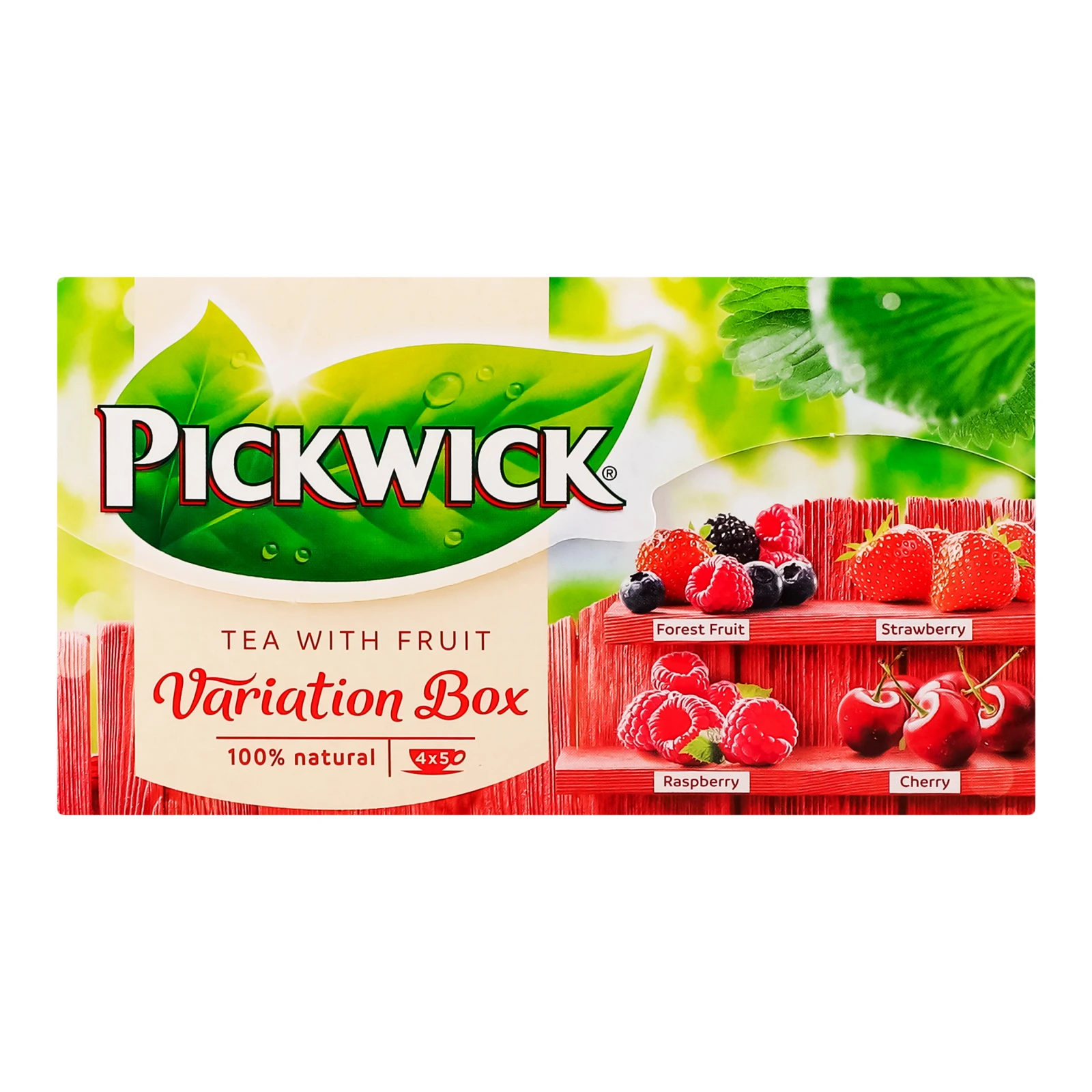 Чай Pickwick Variation Box чорний ароматизований зі шматочками фруктів, ягодами 20х1.5г Фото №:1