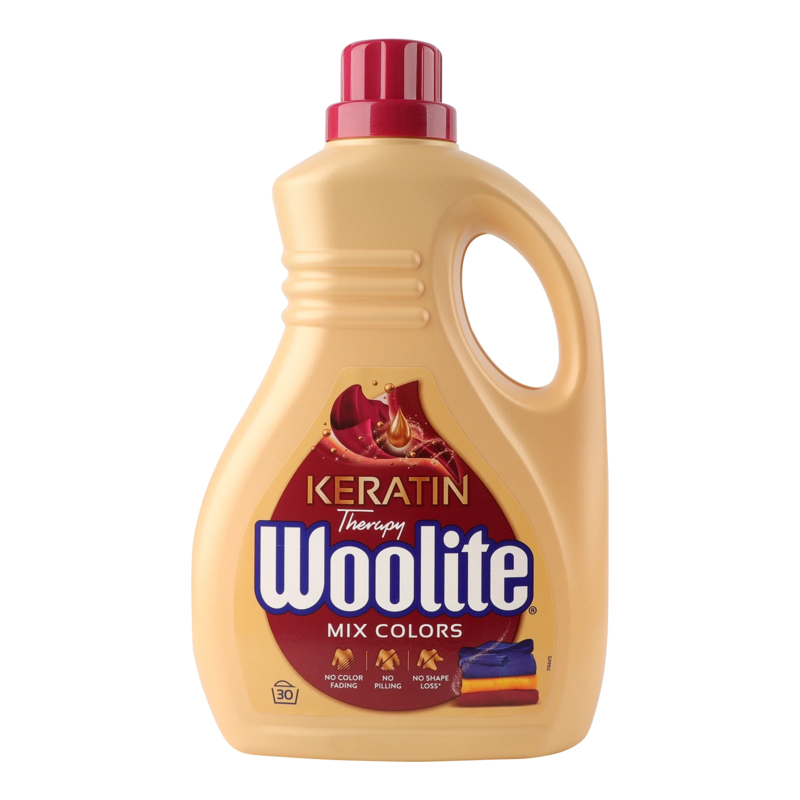 Засіб Woolite 1,8л для прання рідкий для кольорових тканин keratin therapy Новинка Фото №:1