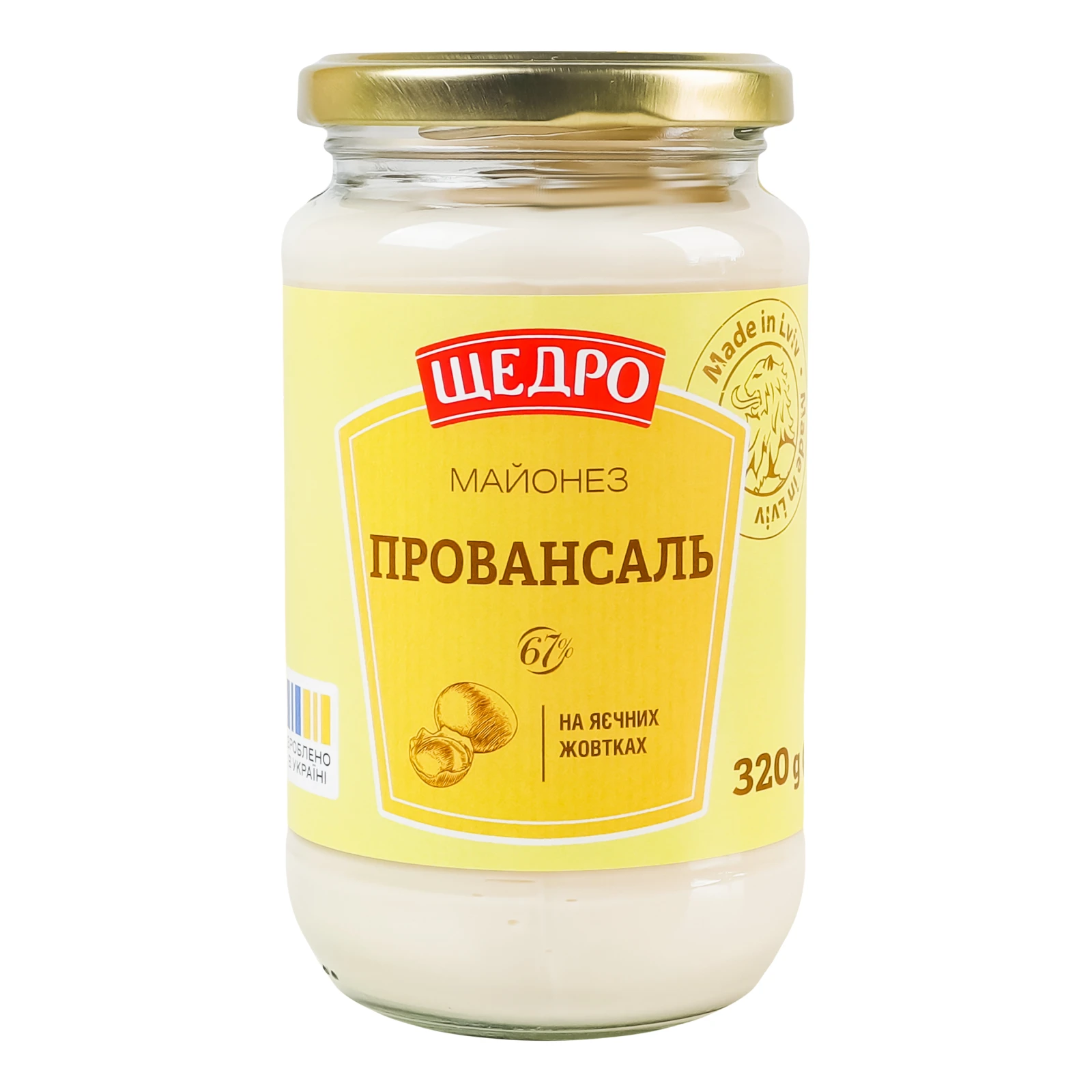 Майонез Щедро на яєчних жовтках Провансаль 67% 320г
