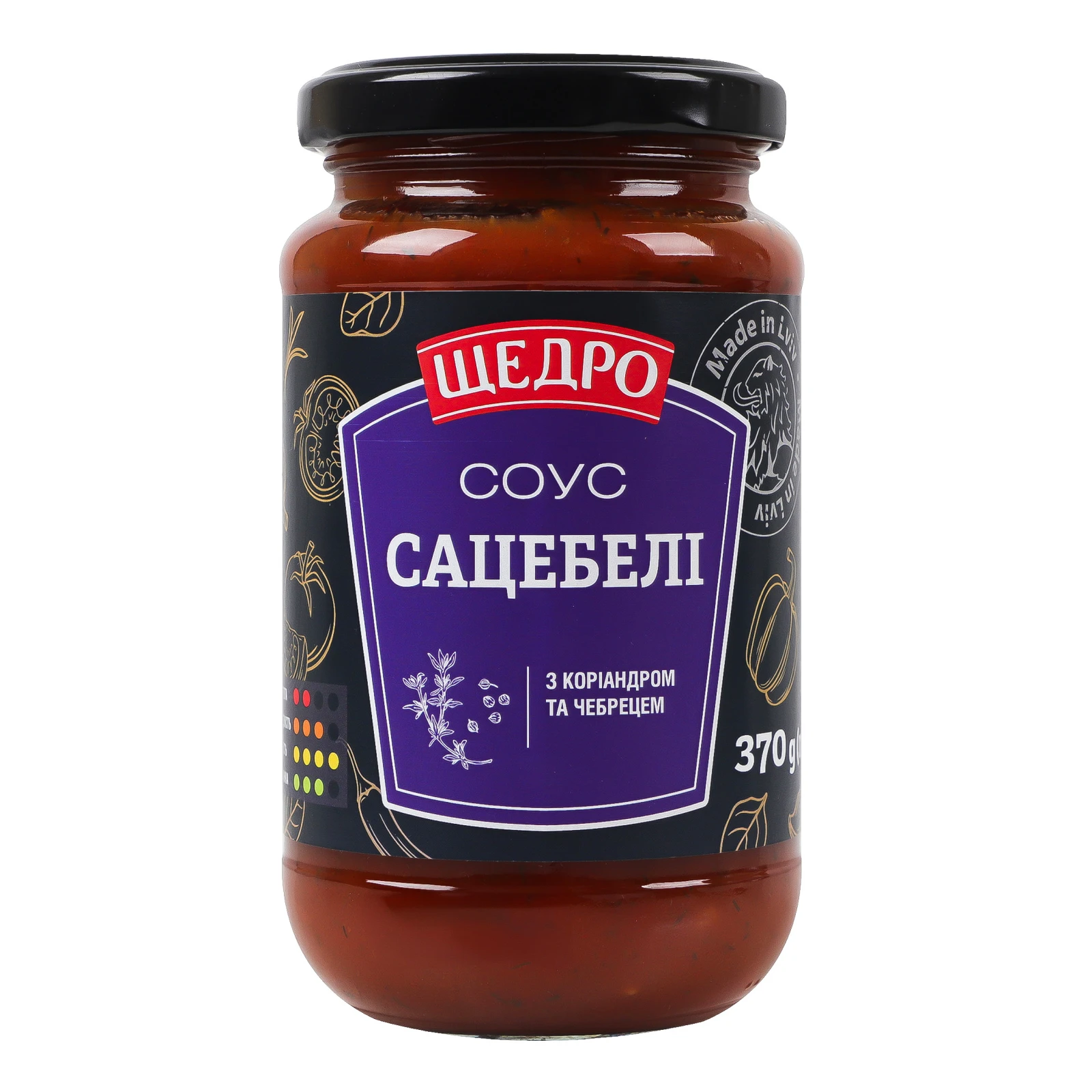 Соус Щедро Сацебелі з коріандром та чебрецем 370г Фото №:1