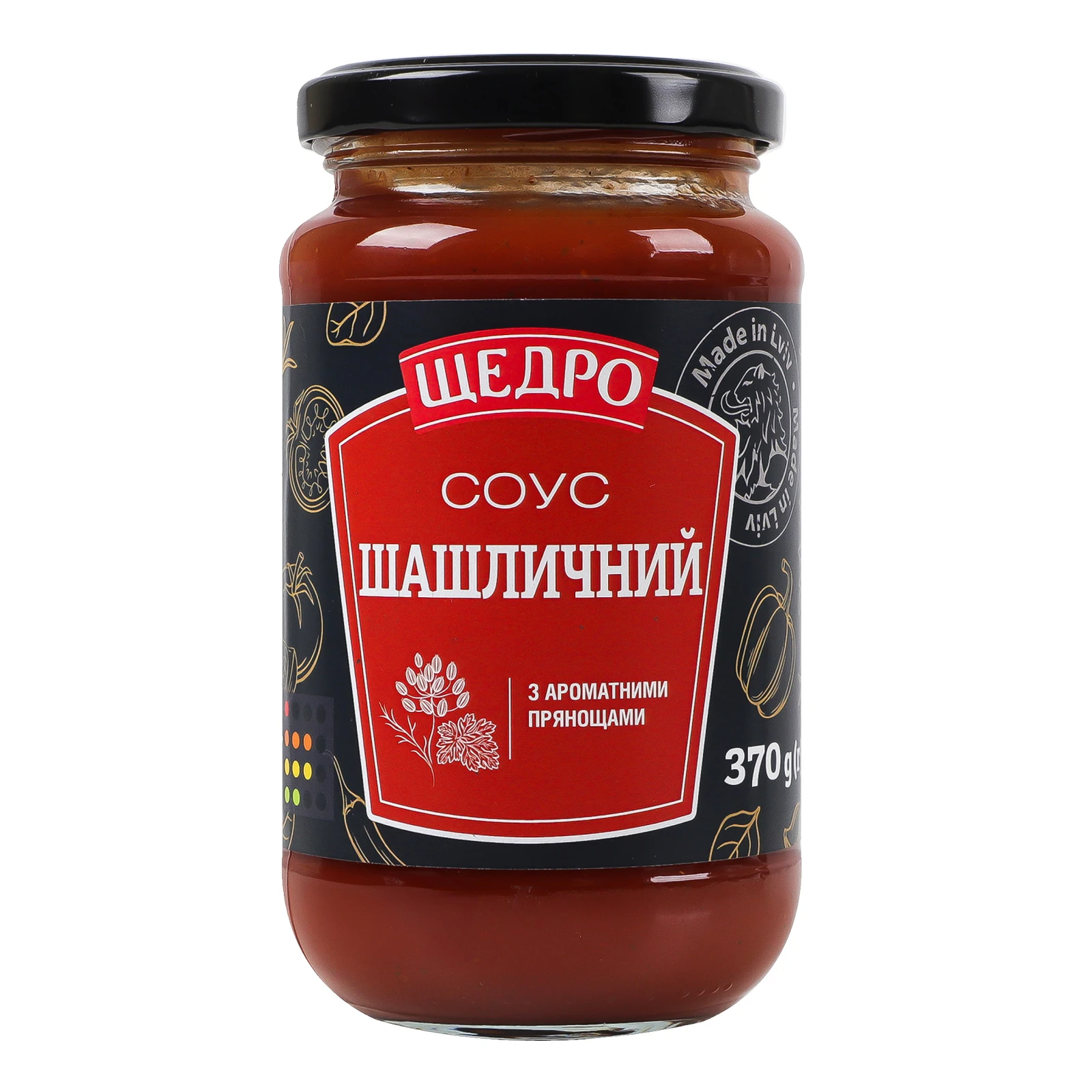 Соус Щедро 370г Шашличний з ароматними прянощами ск/б Новинка Фото №:1
