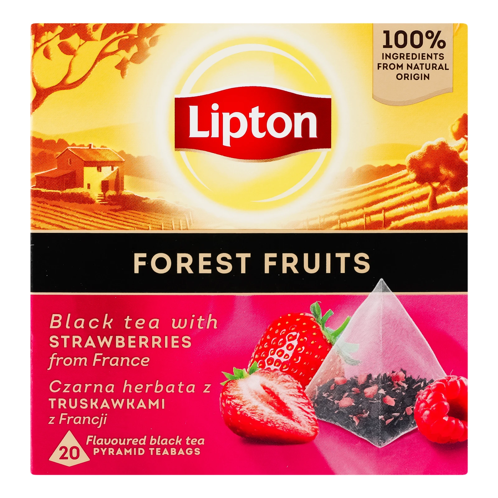 Чай Lipton Forest fruits чорний ароматизований 20шт 30г Фото №:1