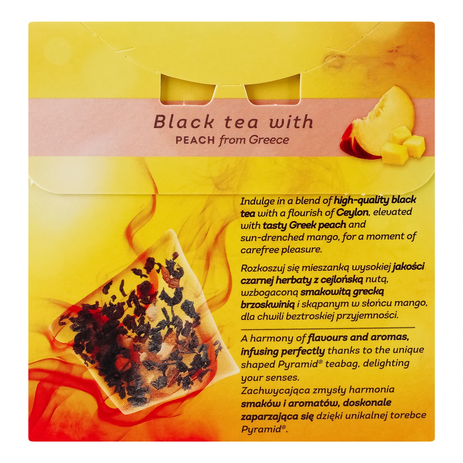 Чай Lipton Peach mango чорний ароматизований 20шт 34г фото 2