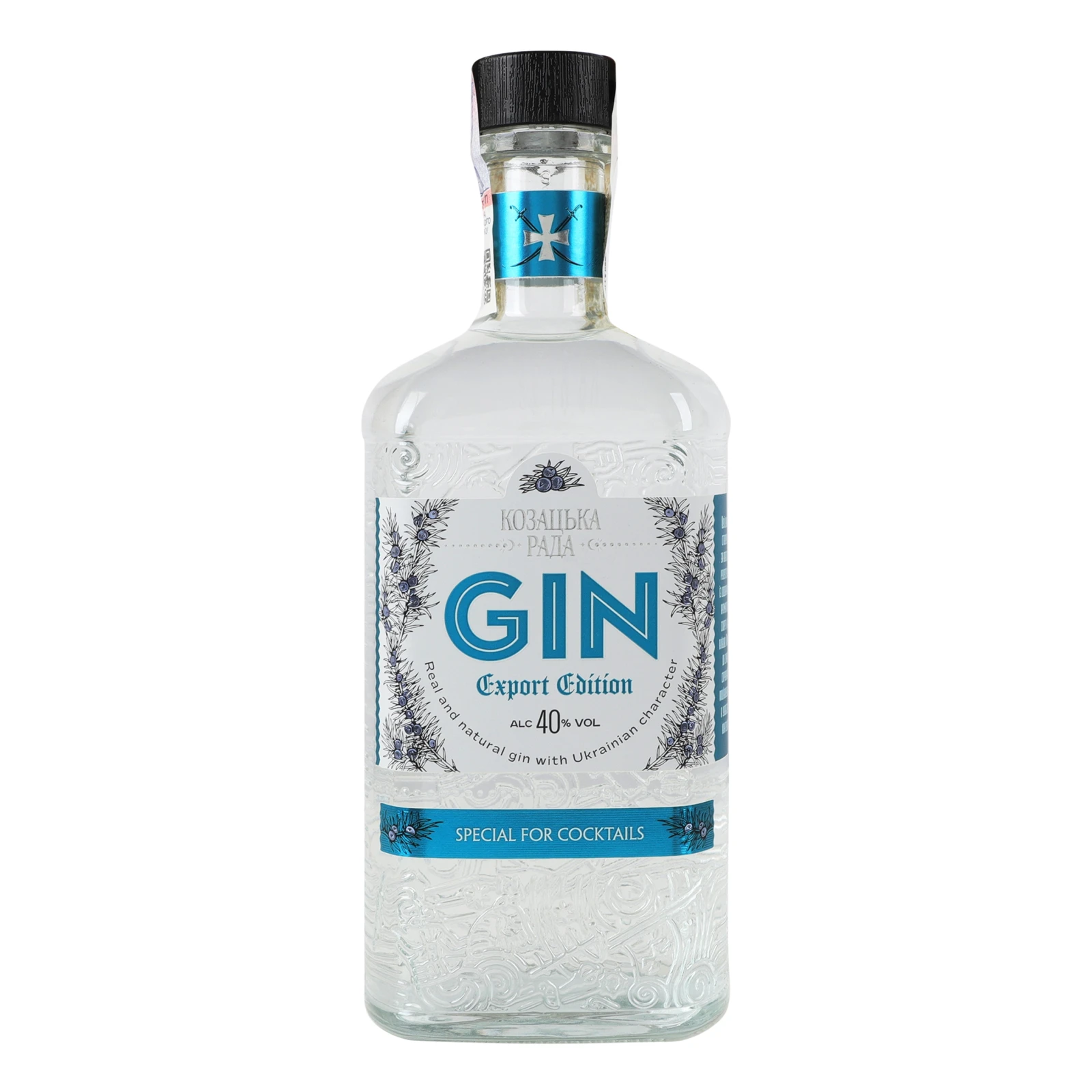 Джин Козацька Рада Export Edition 40% 0.5л Фото №:1