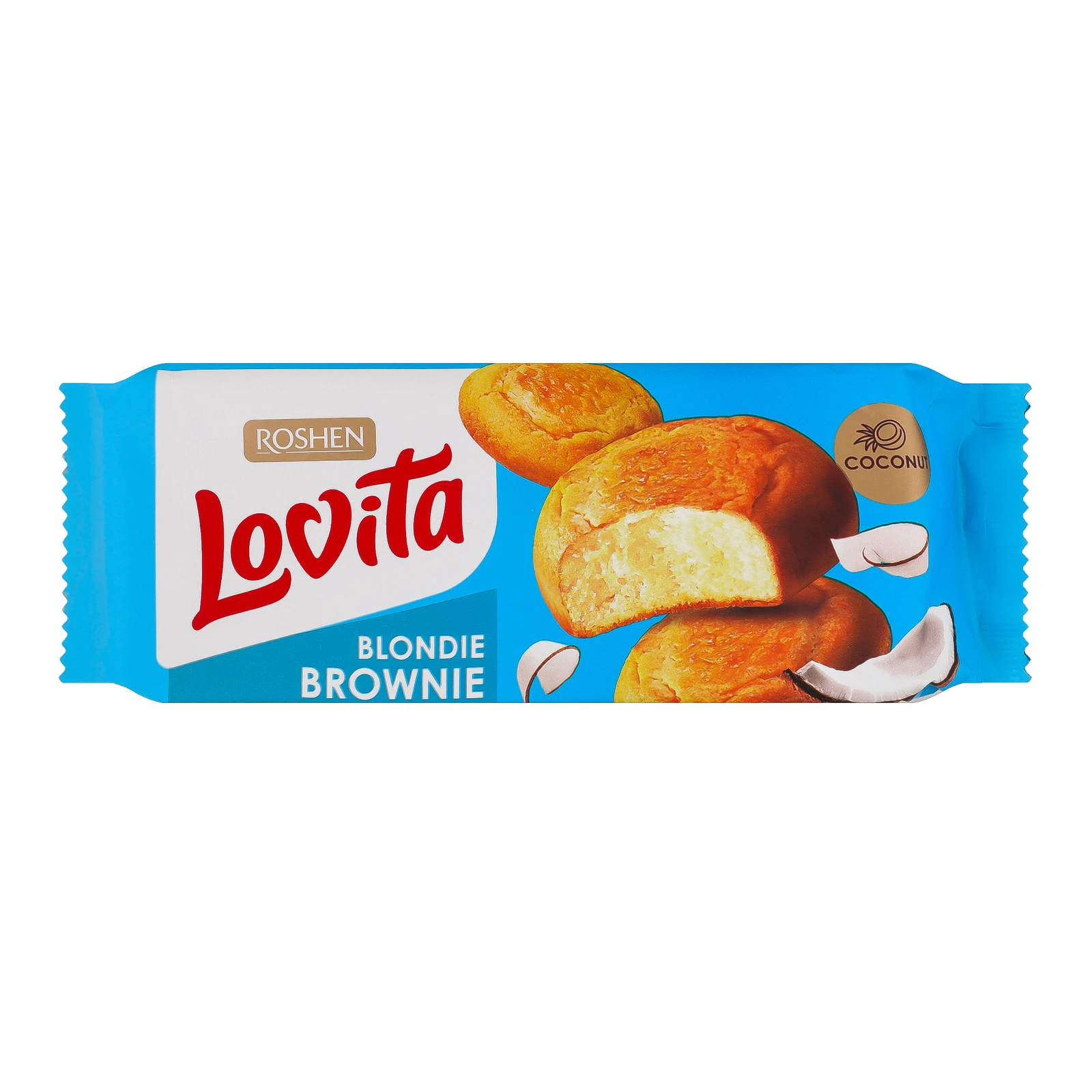 Печиво Roshen Lovita Blondie brownie здобне з кокосом 152г