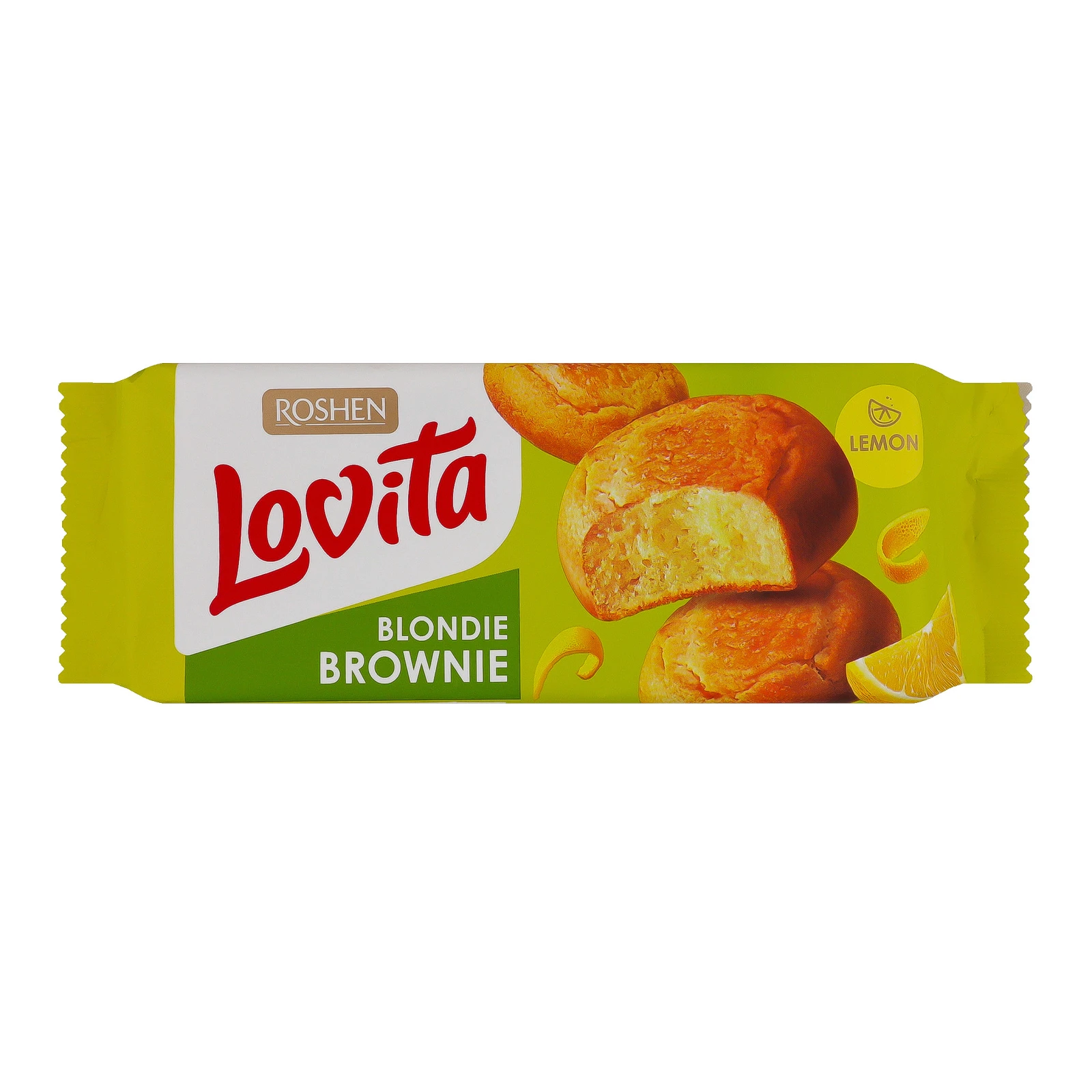 Печиво Roshen Lovita Blondie brownie здобне з лимоном 152г Фото №:1