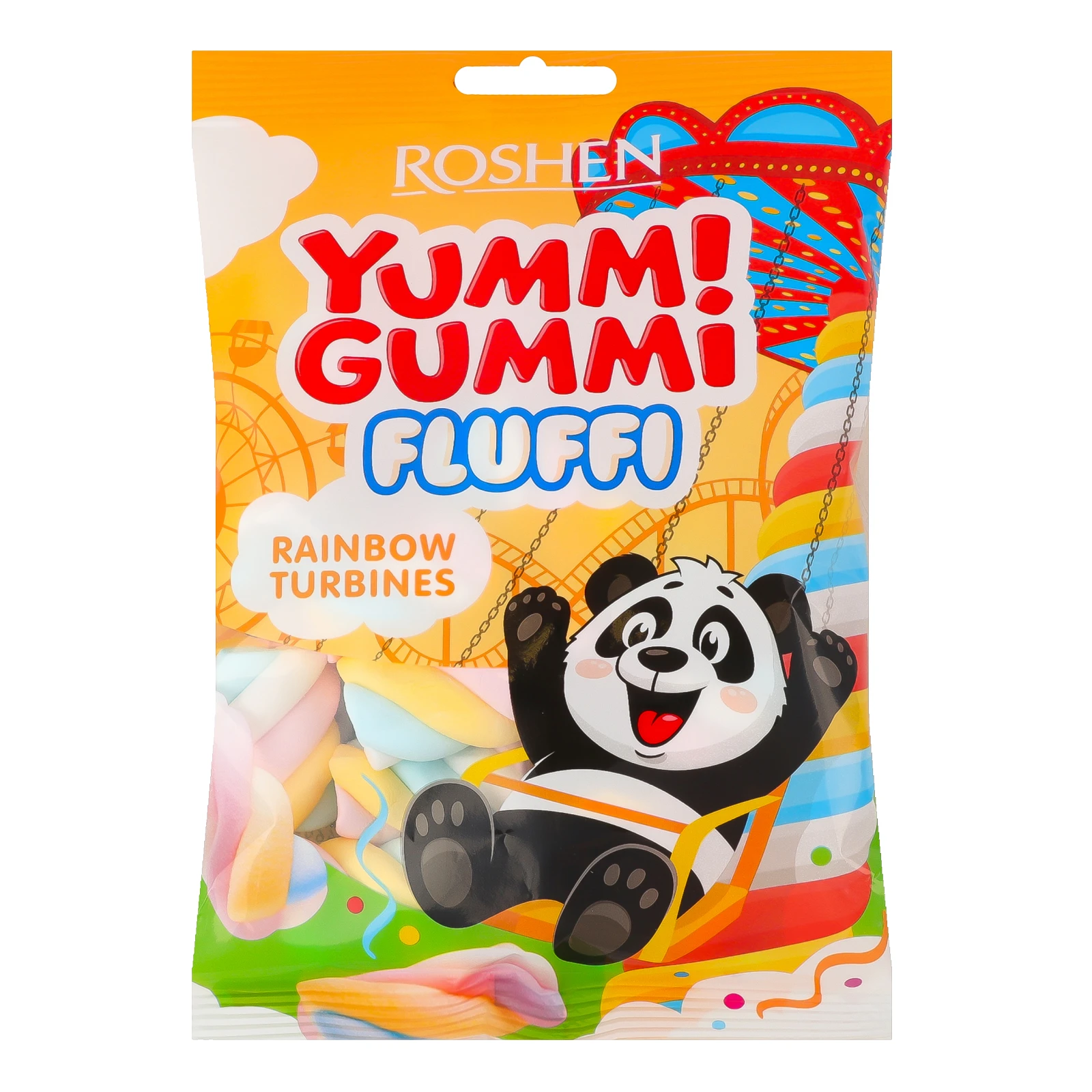 Маршмелоу Roshen Yummi Gummi Fluffi Rainbow turbines 65г Фото №:1