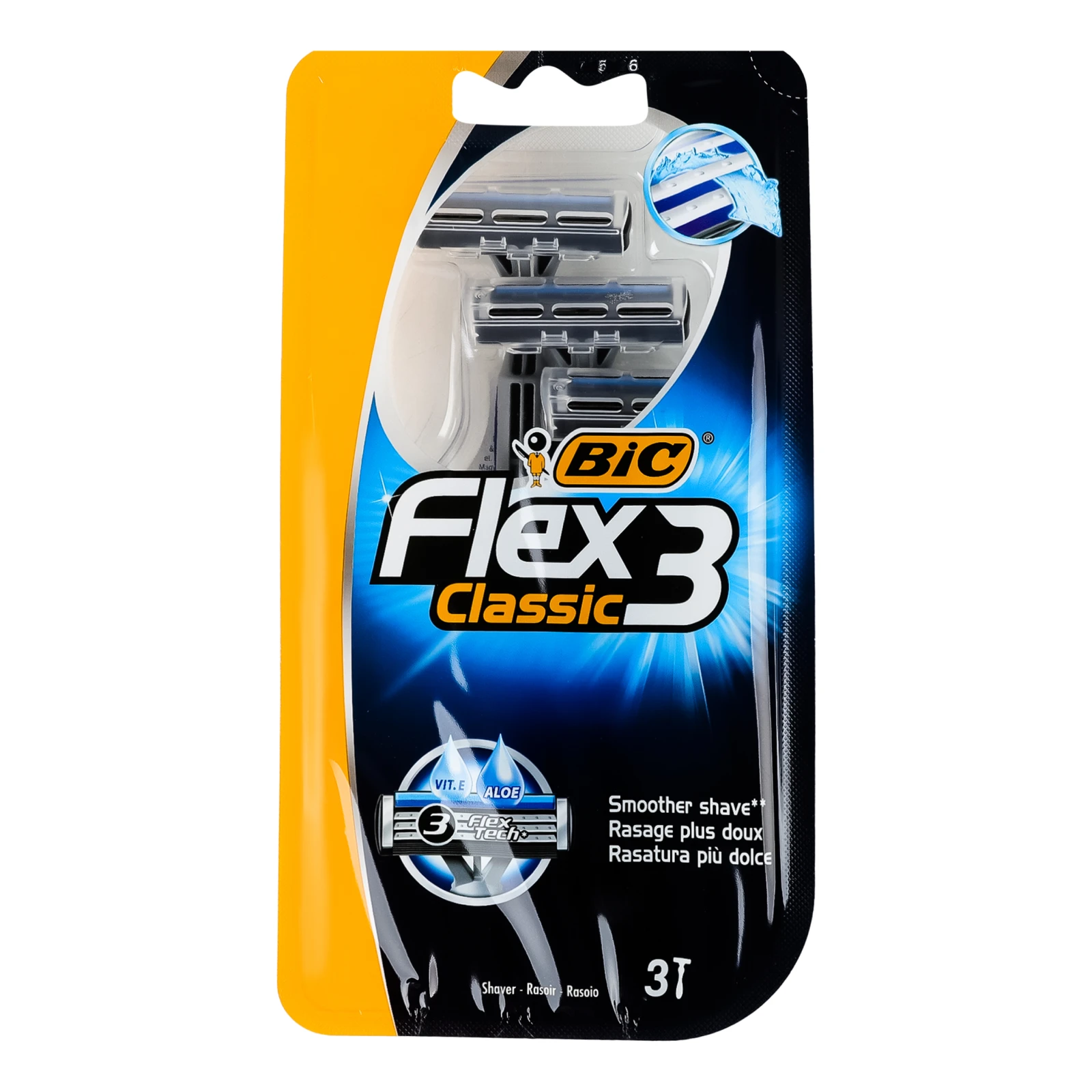 Бритви BiC Classic Flex 3 без змінних картриджів 3-лезові 3шт Фото №:1