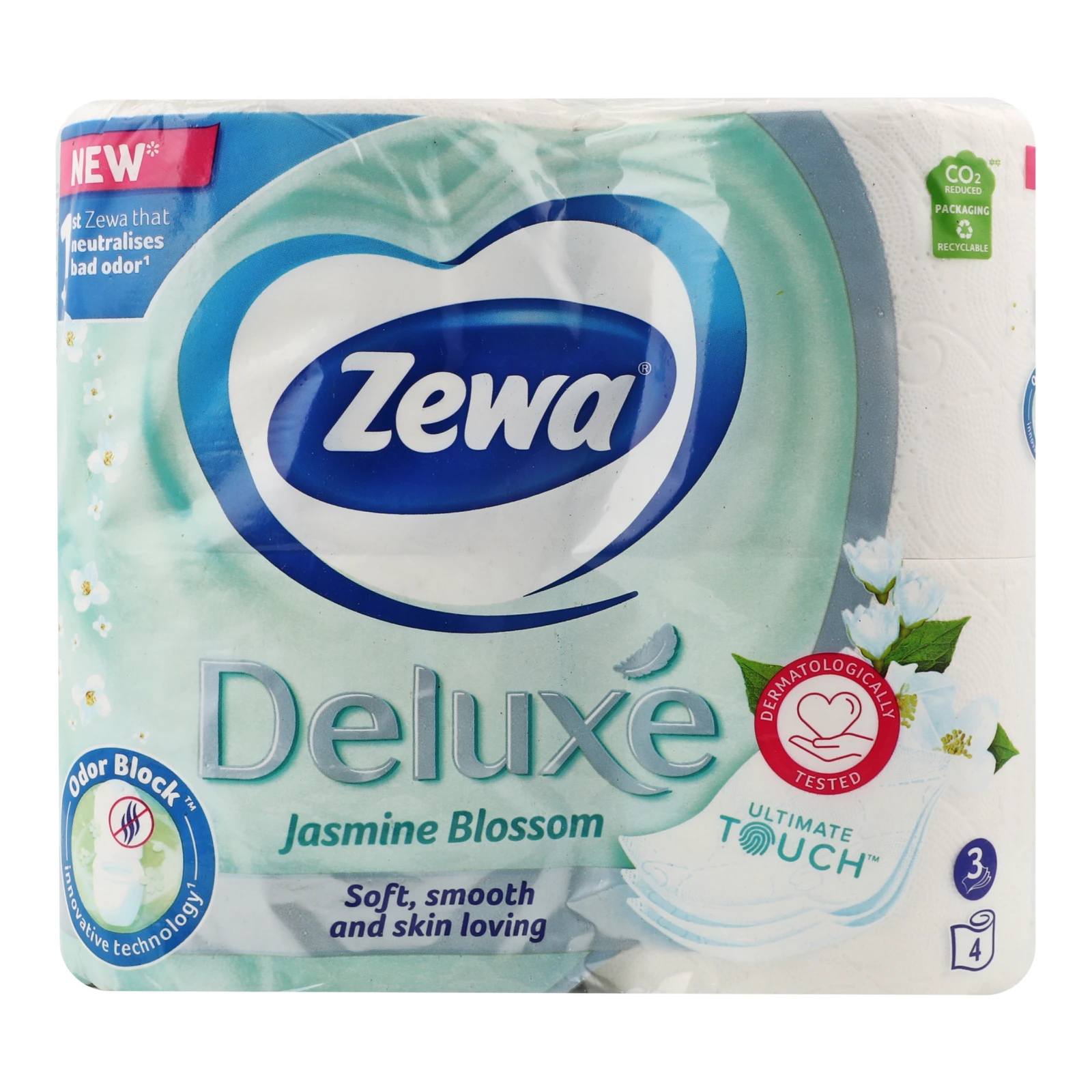 Папір туалетний Zewa Deluxe 3-х шаровий Jasmine Blossom 4шт