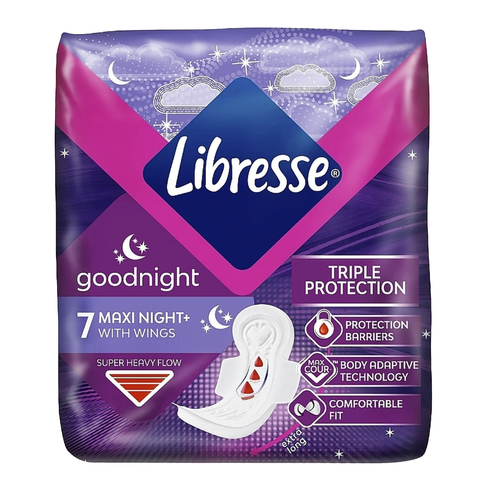 Прокладки гігієнічні Libresse Goodnight Maxi 7шт