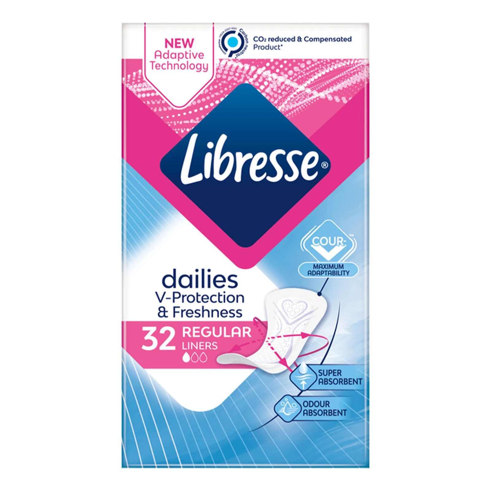 Прокладки щоденні Libresse Dailies Fresh&Protect Regular 32шт Фото навігації №:1