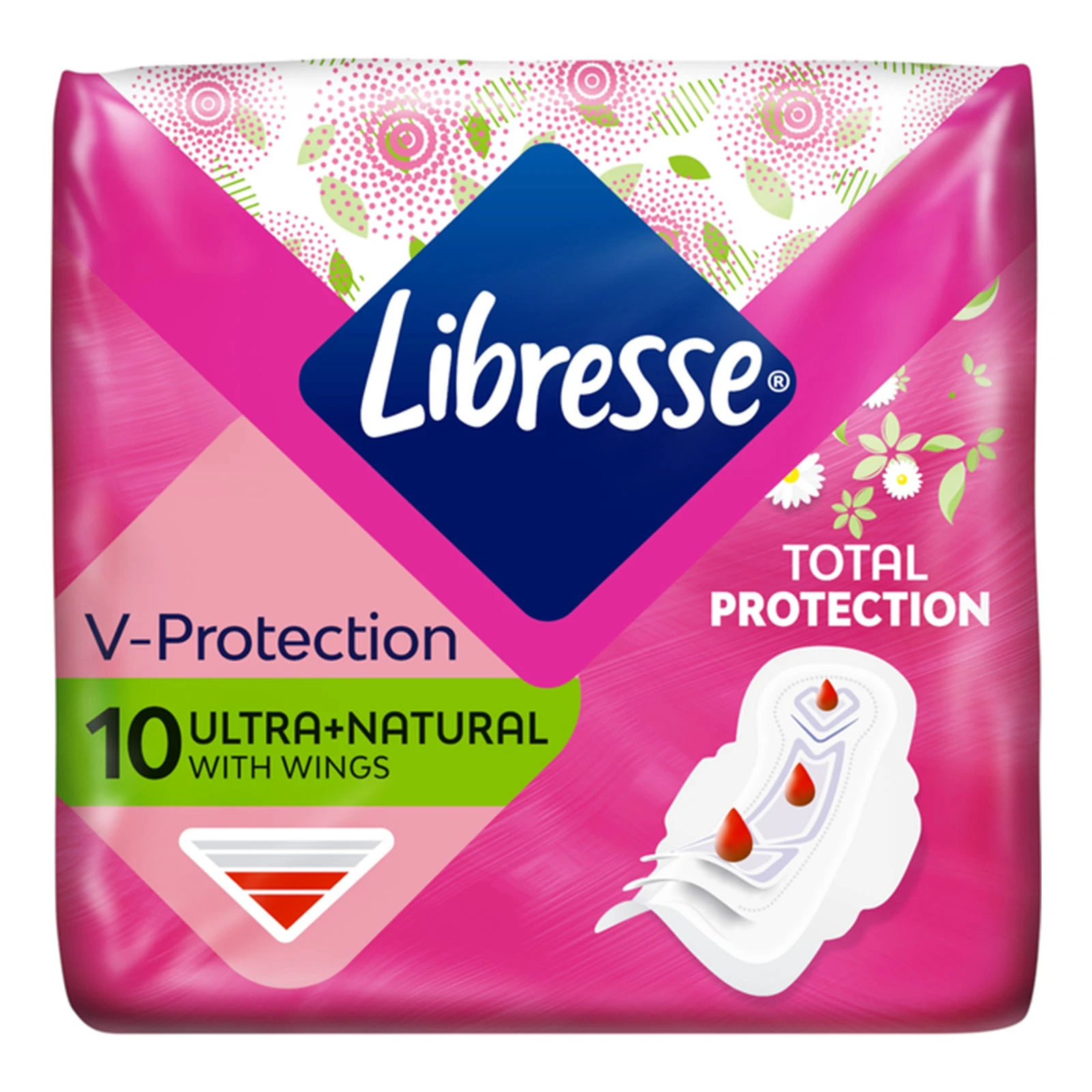 Прокладки гігієнічні Libresse Ultra+Natural з екстрактом алое вера та ромашки 10шт фото 2