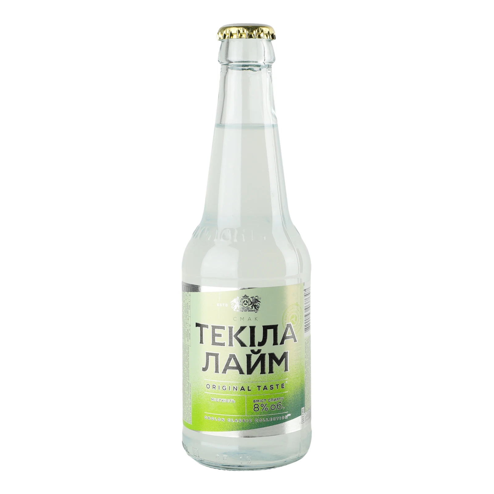 Напій слабоалкогольний Оболонь сильногазований Текіла Лайм 8% 0.33л