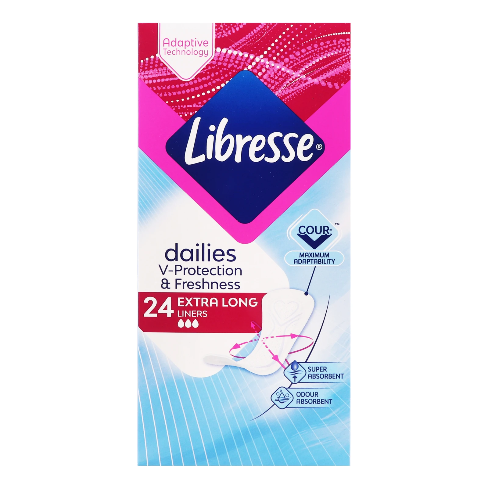 Прокладки щоденні Libresse Dailies Fresh Extra Long 24шт