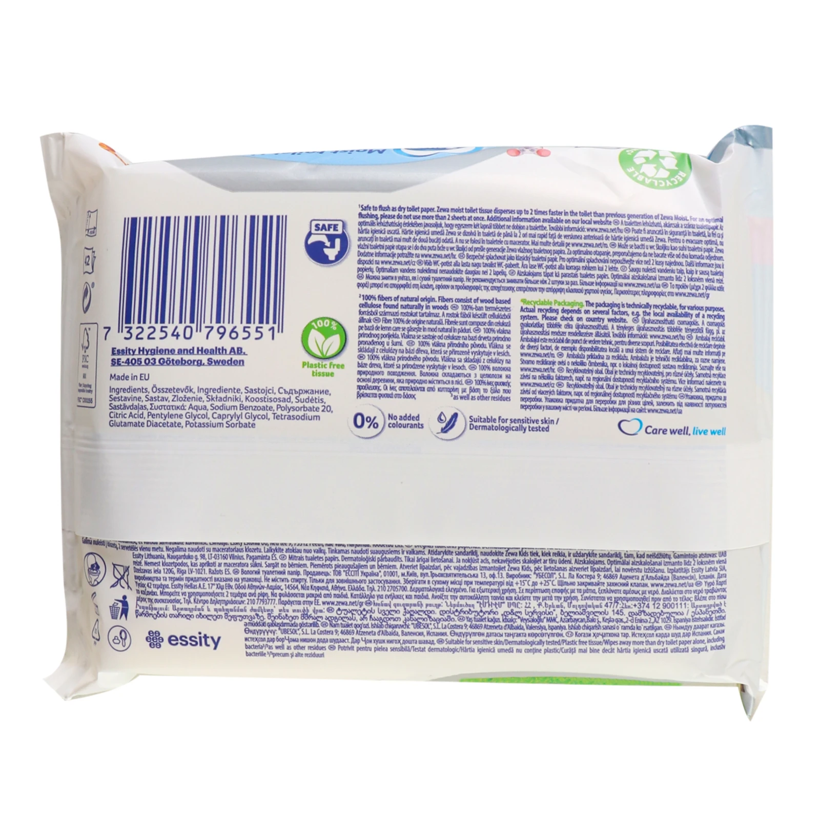 Папір туалетний Zewa Kids вологий 42шт Фото №:2