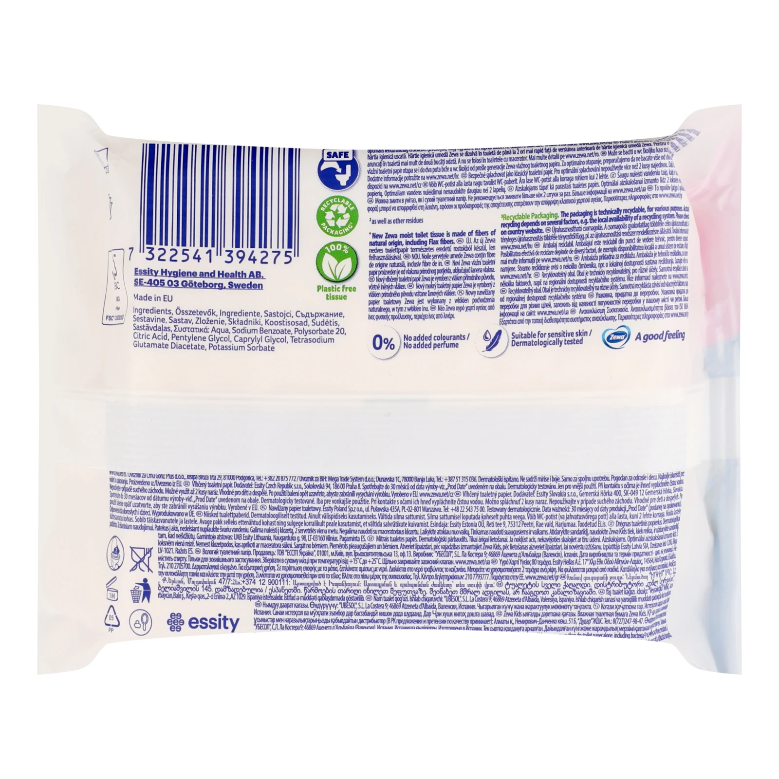 Папір туалетний Zewa Baby вологий 80шт Фото №:2