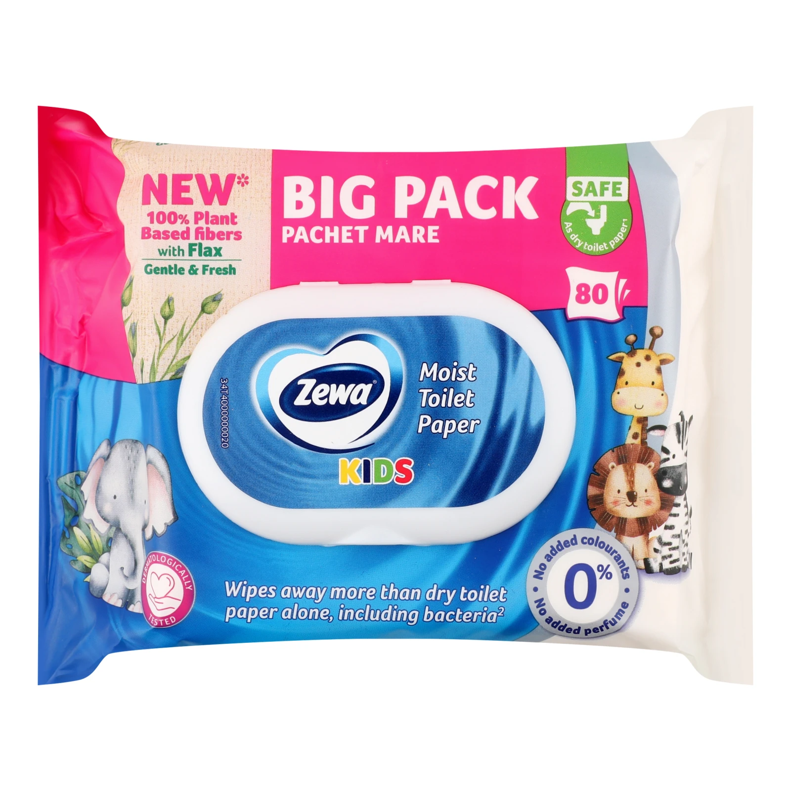 Папір туалетний Zewa Baby вологий 80шт Фото №:1