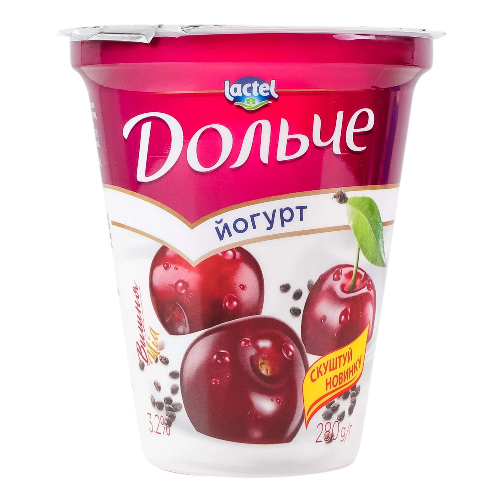 Йогурт Дольче Вишня-чіа 3.2% 280г Фото №:1