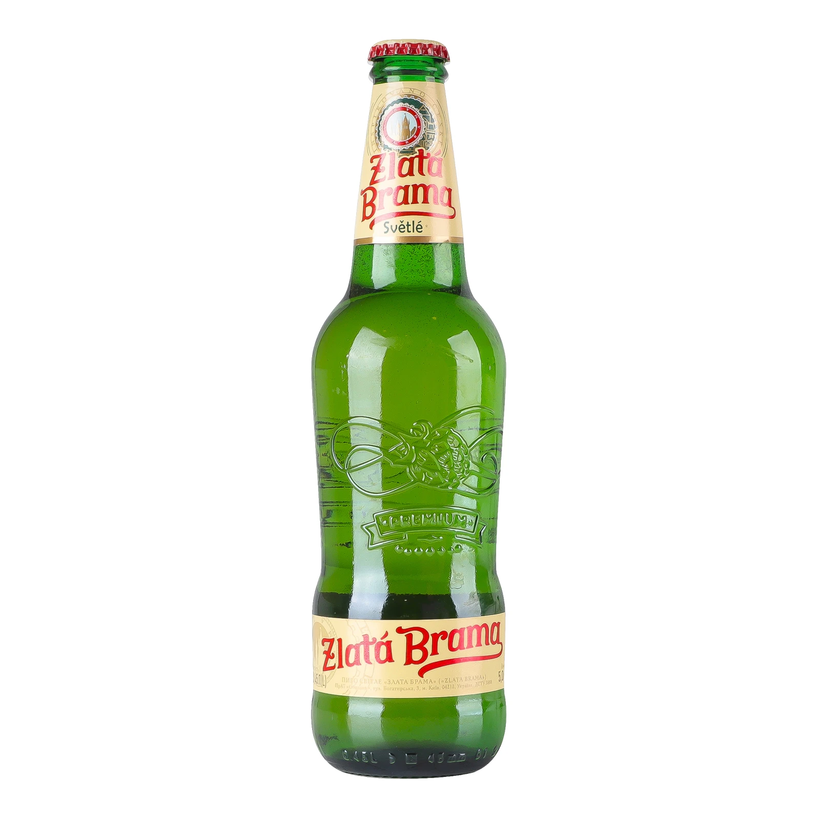 Пиво Zlata Brama світле пастеризоване 5% 0.45л Фото №:1