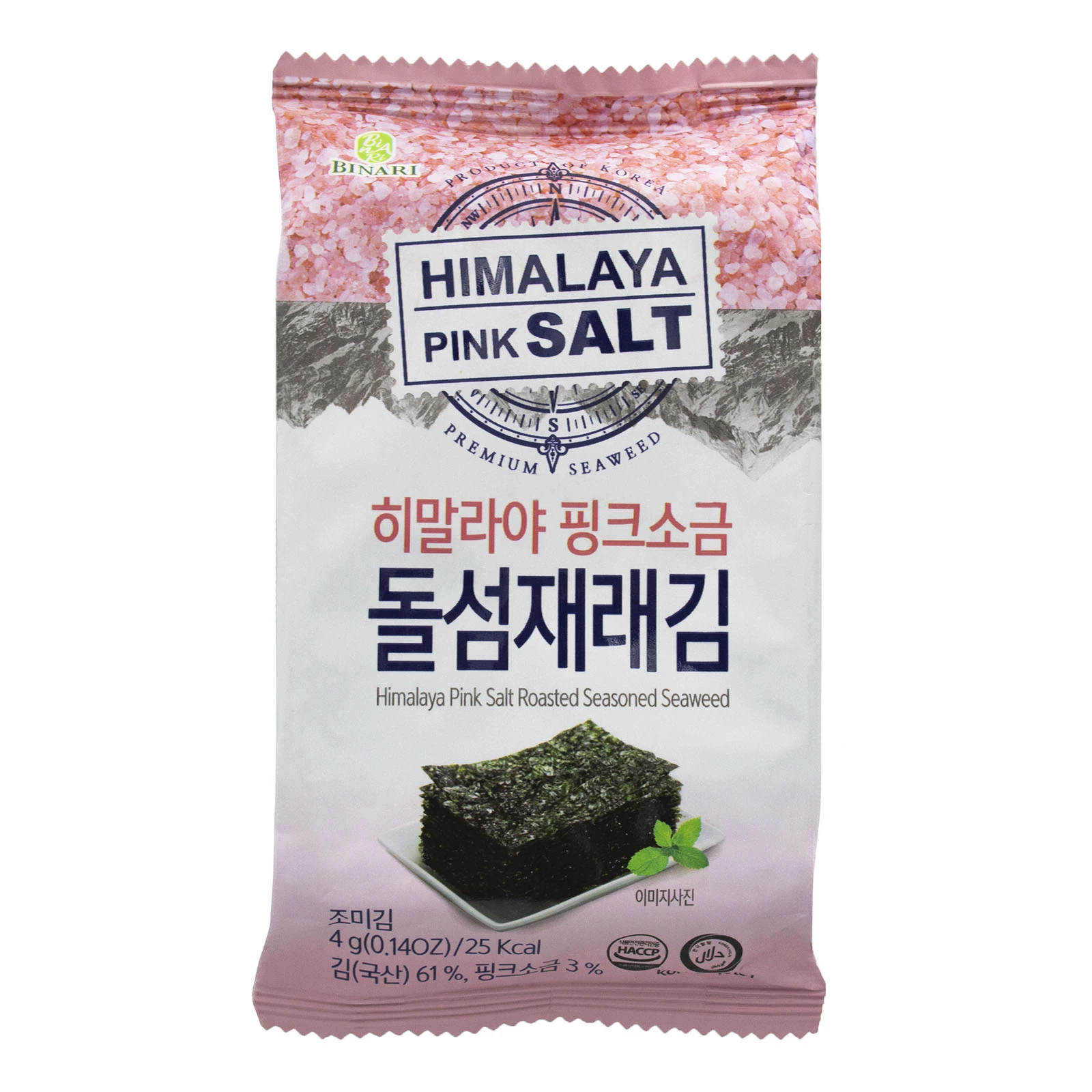 Снеки норі Humanwell з морських водоростей зі смаком Гімалайської солі 4г Фото №:1