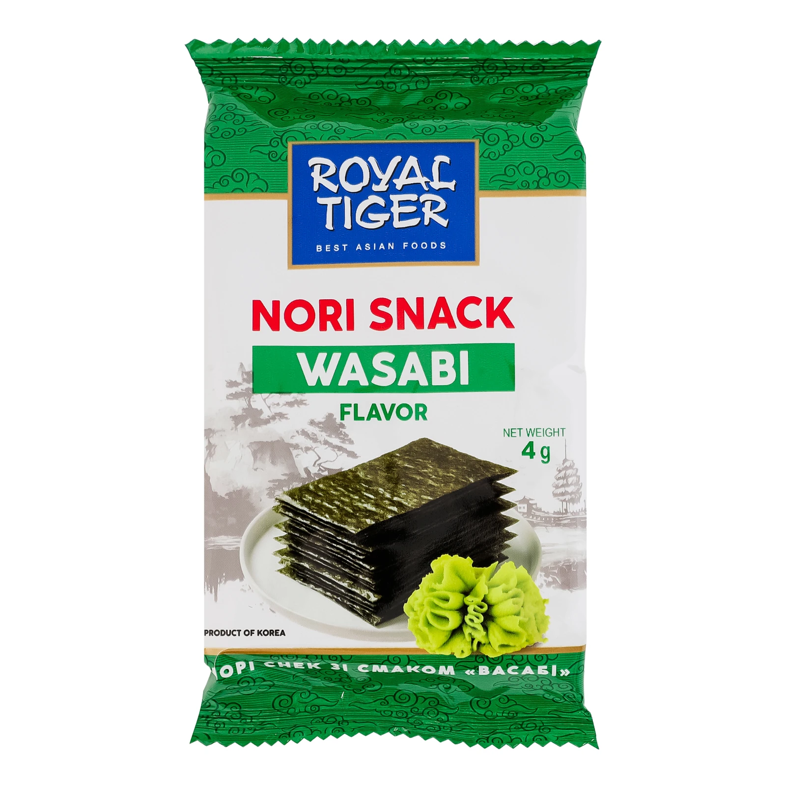 Снек норі Royal Tiger зі смаком Васабі 4г