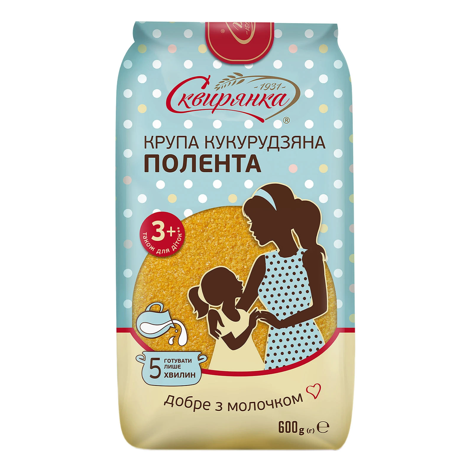 Крупа Сквирянка кукурудзяна полента 600г Фото №:1