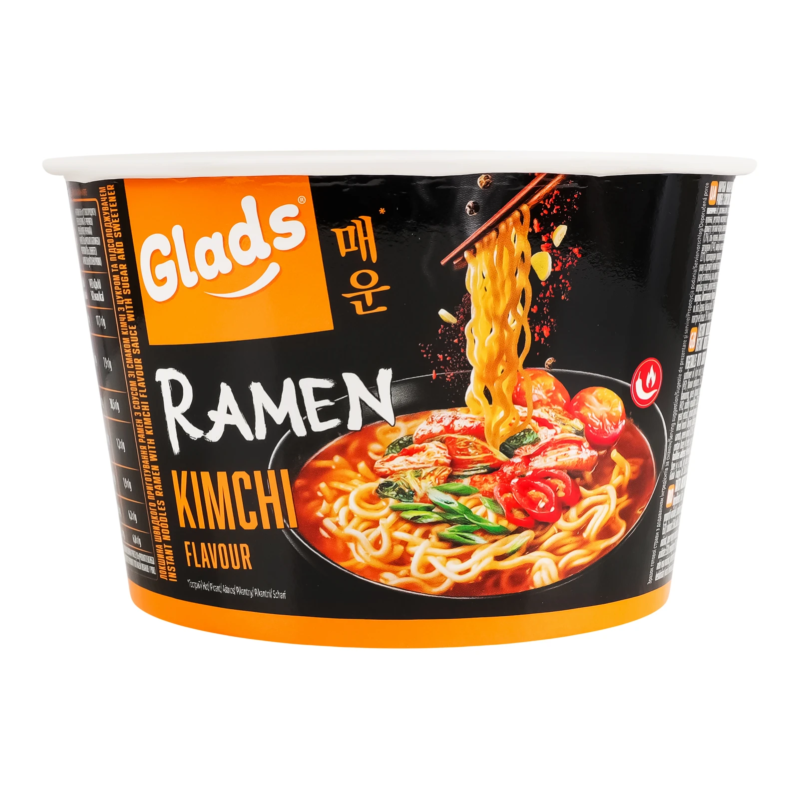 Локшина Glads швидкого приготування Рамен з соусом зі смаком Kimchi 105г Фото №:1