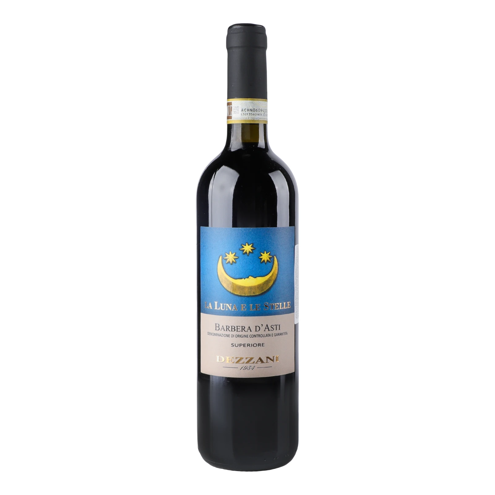 Вино Dezzani Barbera d’Asti Superiore La Luna e le Stelle DOCG червоне сухе 14% 0.75л Фото навігації №:1