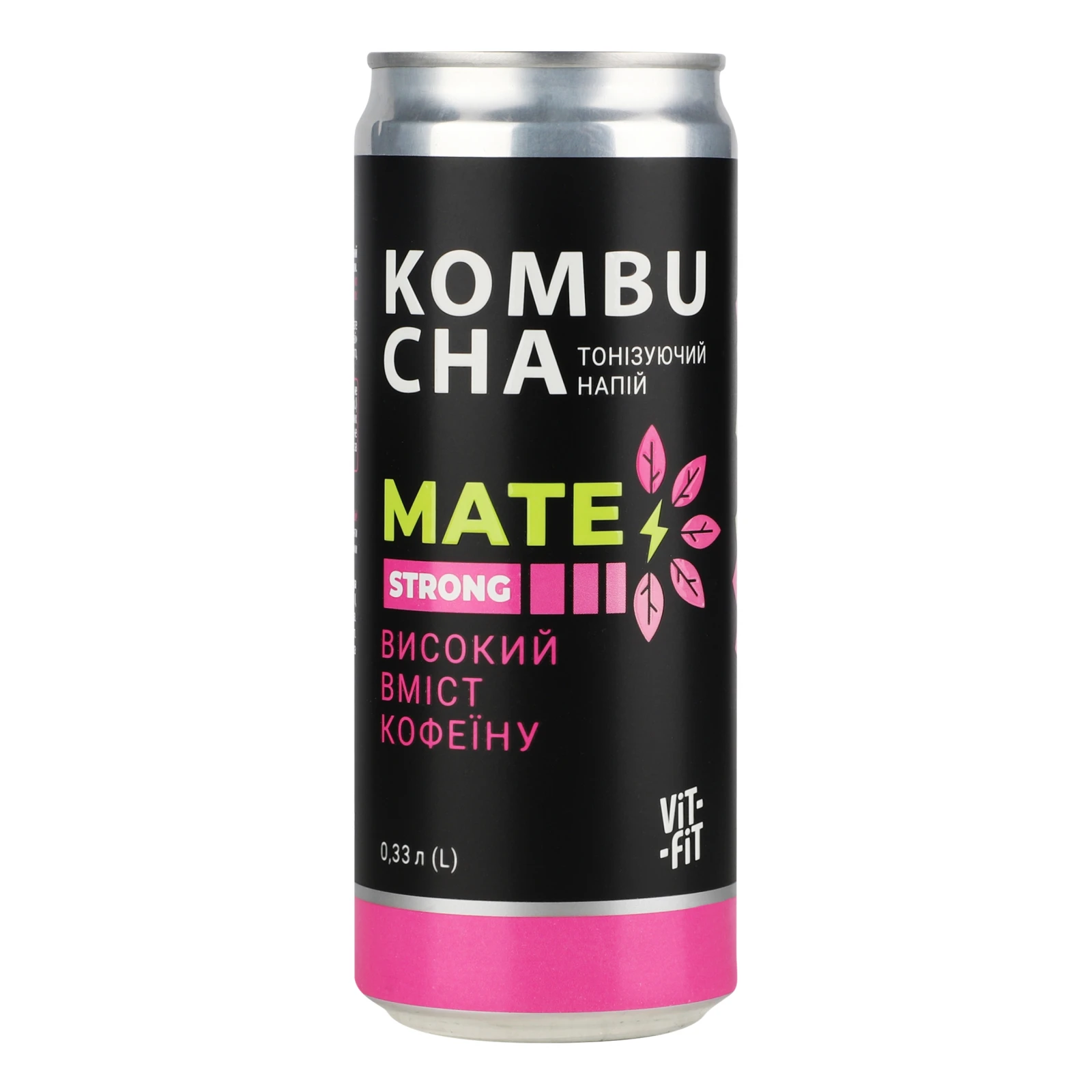 Напій Vit-Fit Kombucha Mate Strong бродіння фільтрований непастеризований 330мл Фото навігації №:1