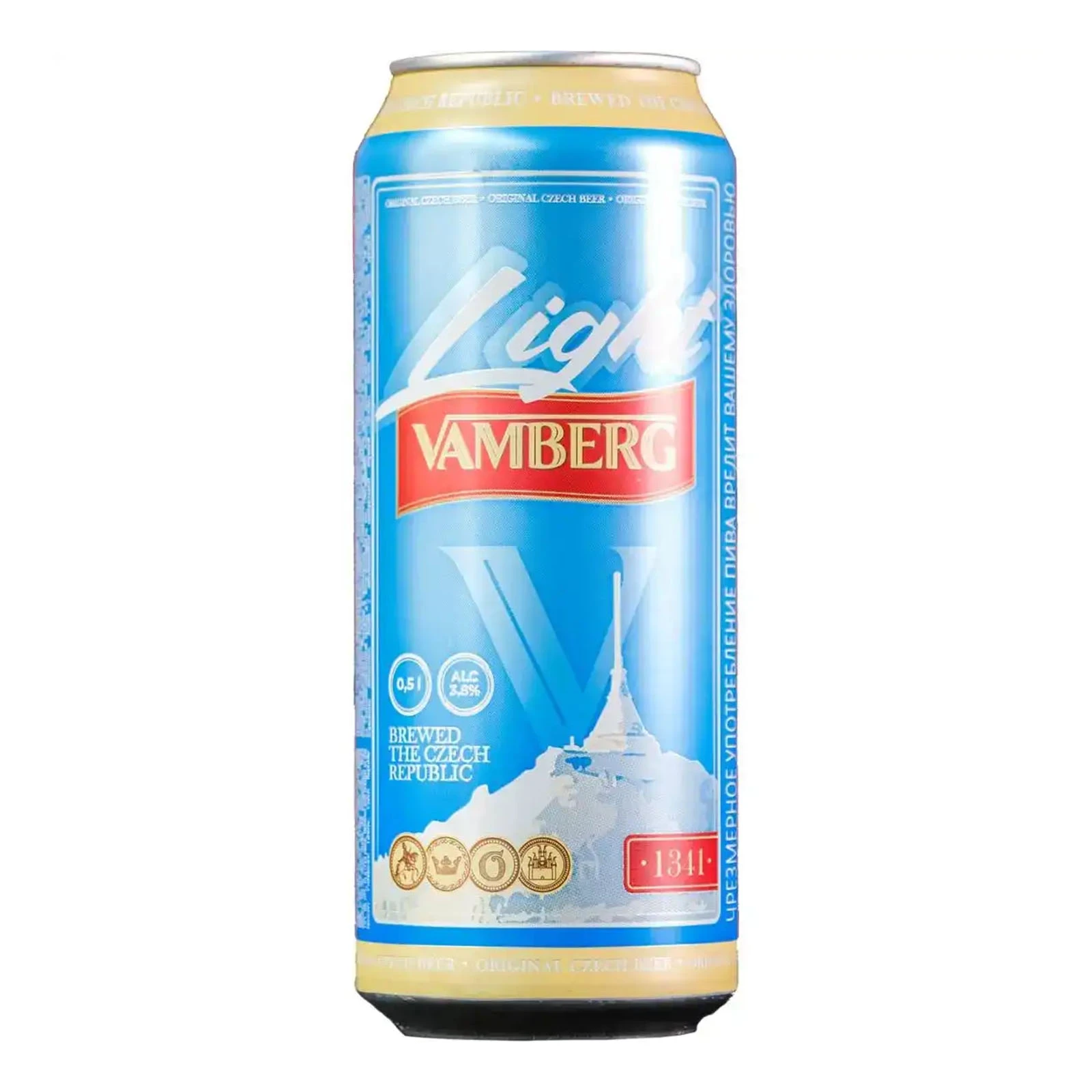 & Пиво Vamberg 0,5л 3.8% Light світле з/б Новинка Фото №:1