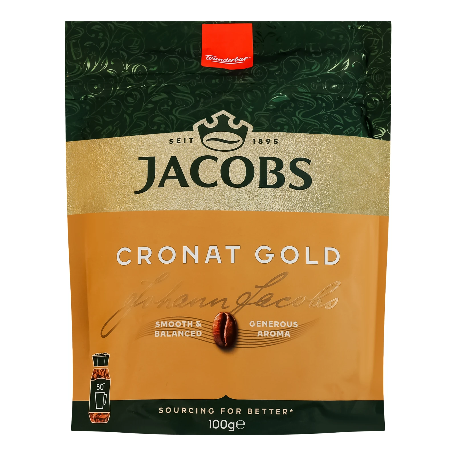 Кава Jacobs Cronat Gold розчинна сублімована 100г