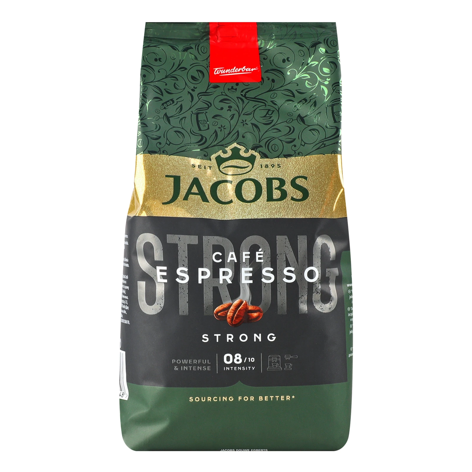 Кава Jacobs Espresso Strong натуральна смажена в зернах 500г Фото №:1