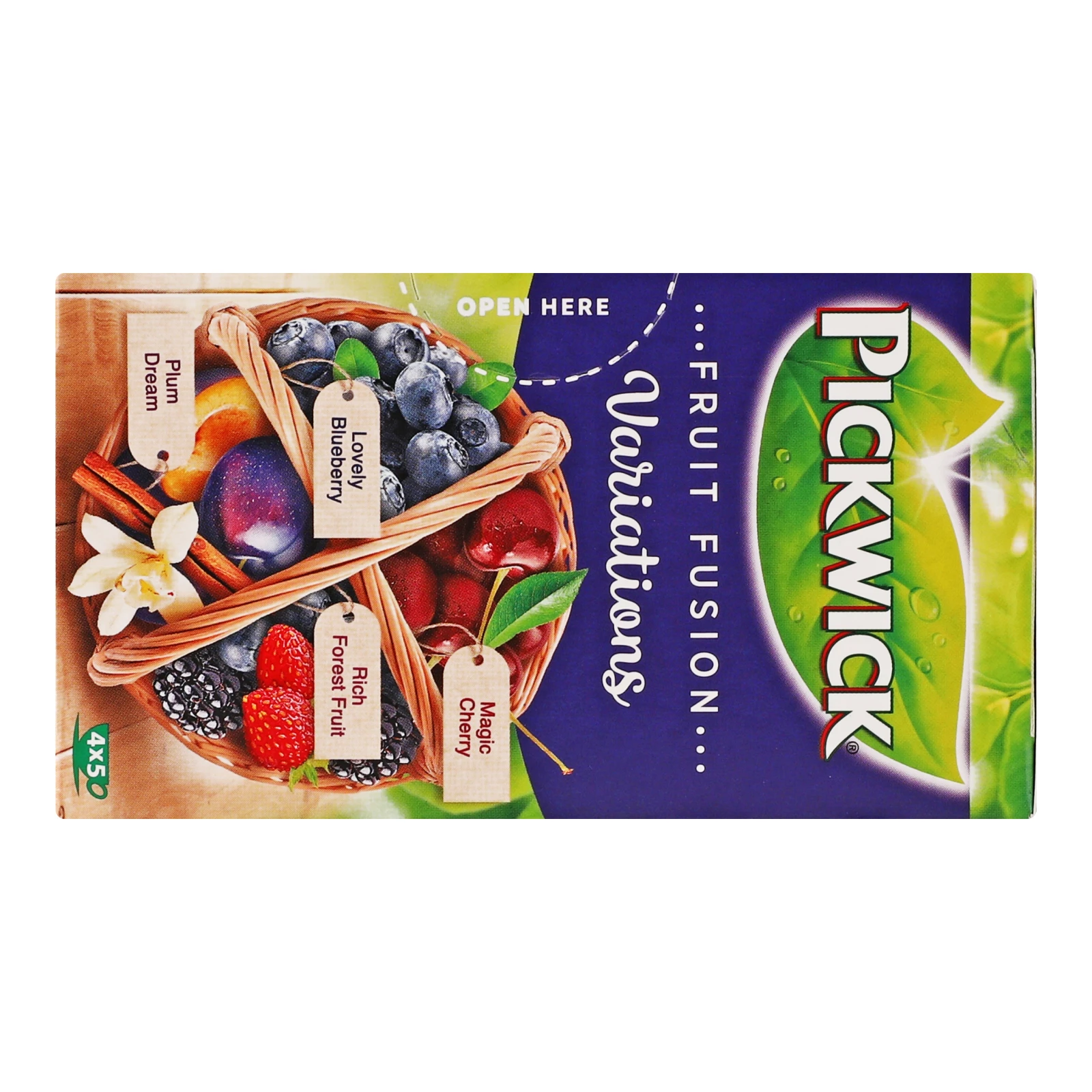 Чай Pickwick Fruit fusion Variations асорті фруктово-трав'яний зі шматочками фруктів та спеція 20шт Фото №:2