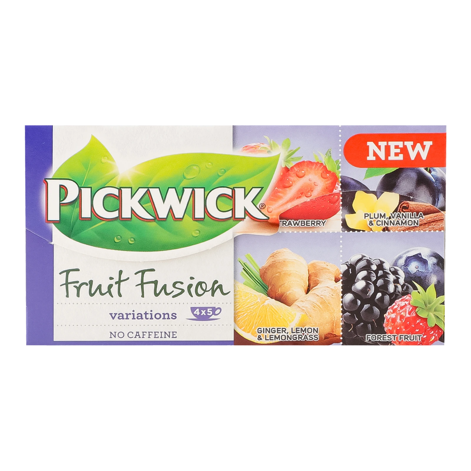 Чай Pickwick Fruit fusion Variations фруктово-трав'яний ароматизований зі шматочками фруктів і ягодами 20*2/1.75г Фото №:1