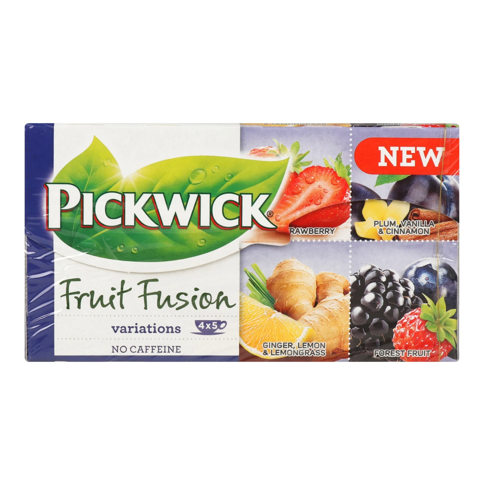 Чай Pickwick Fruit fusion Variations фруктово-трав'яний ароматизований зі шматочками фруктів і ягодами 20х2/1.75г Фото №:1
