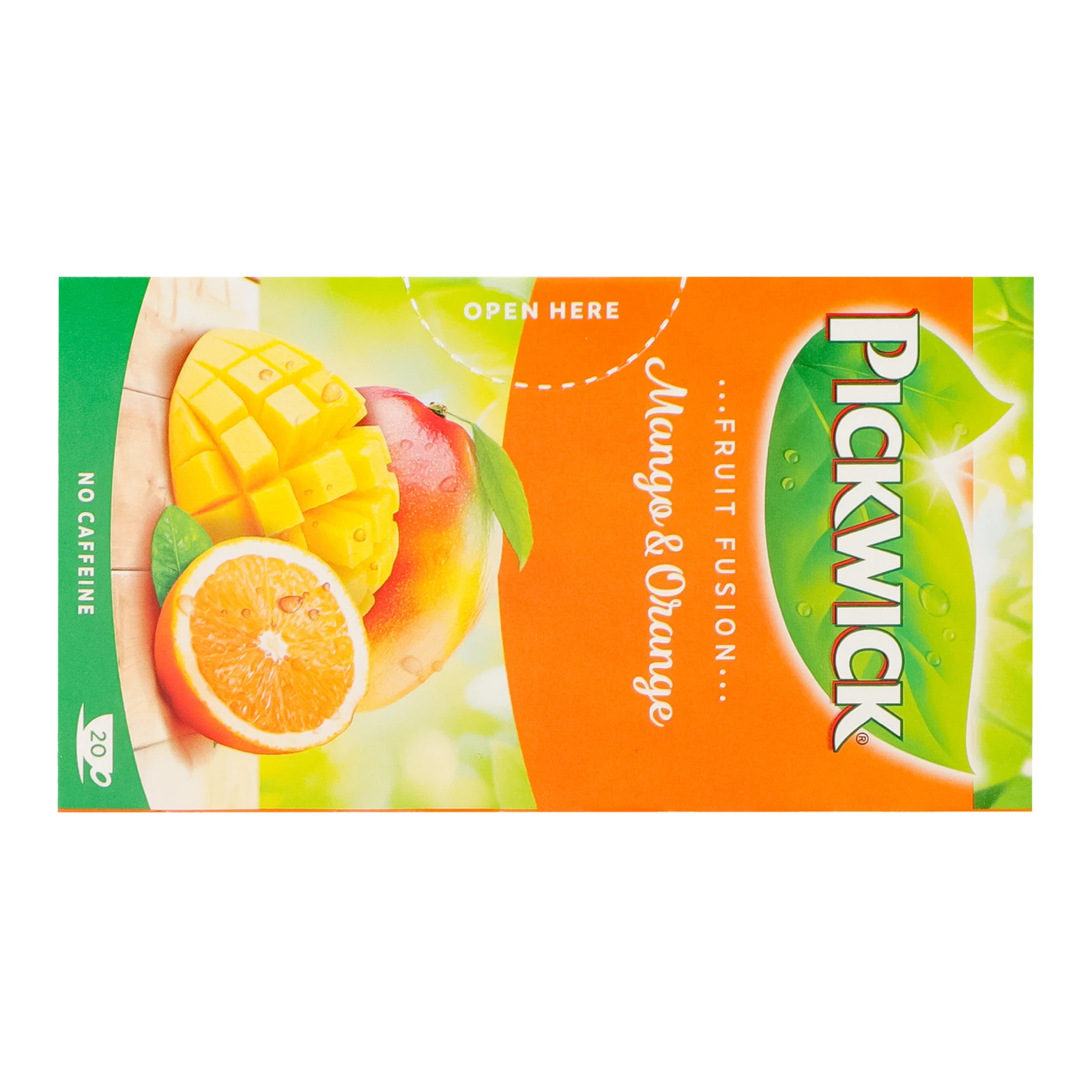 Чай Pickwick Fruit fusion Mango&Orange фруктово-трав'яний зі шматочками манго та цедрою апельсина 20*1.75г Фото №:2