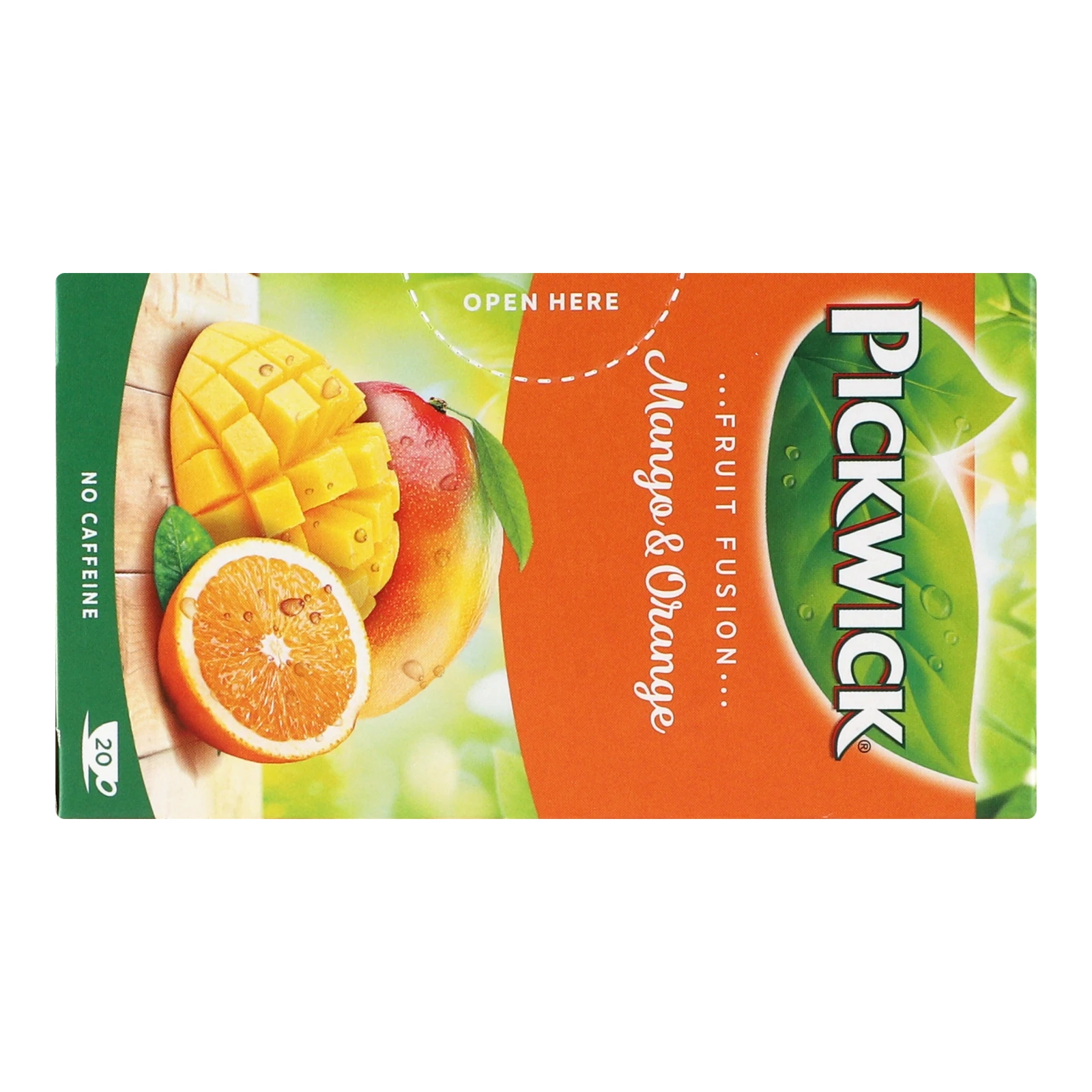 Чай Pickwick Fruit fusion Mango&Orange фруктово-трав'яний зі шматочками манго та цедрою апельсина 20*1.75г Фото №:2