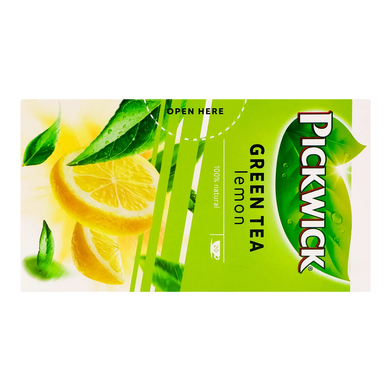 Чай Pickwick зелений ароматизований з лемонграсом та цедрою лимона 20*2г Фото №:2