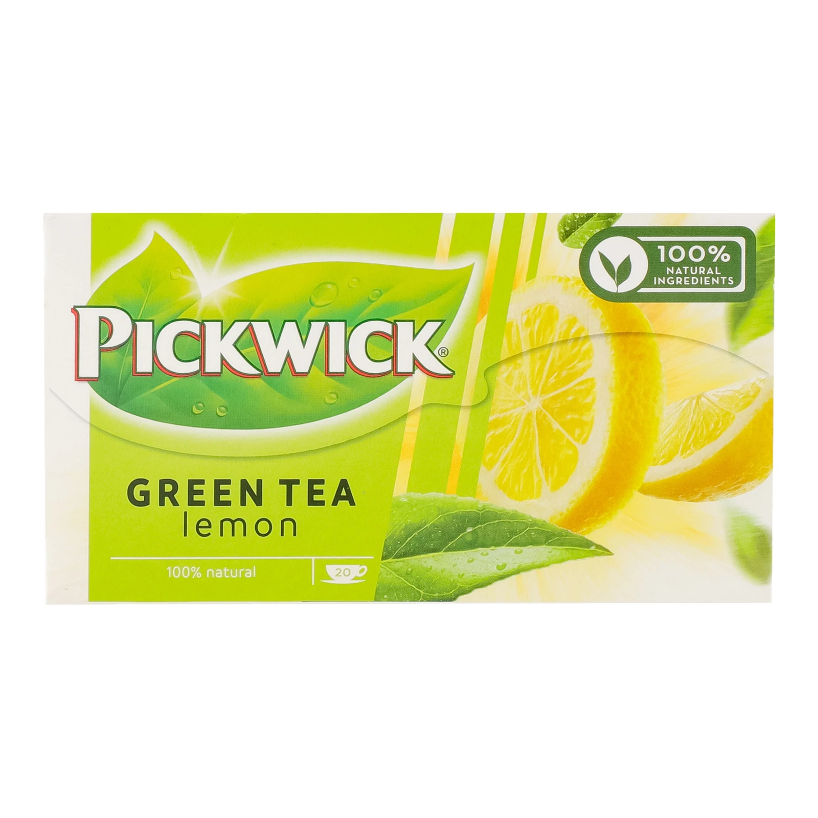 Чай Pickwick зелений ароматизований з лемонграсом та цедрою лимона 20*2г Фото №:1