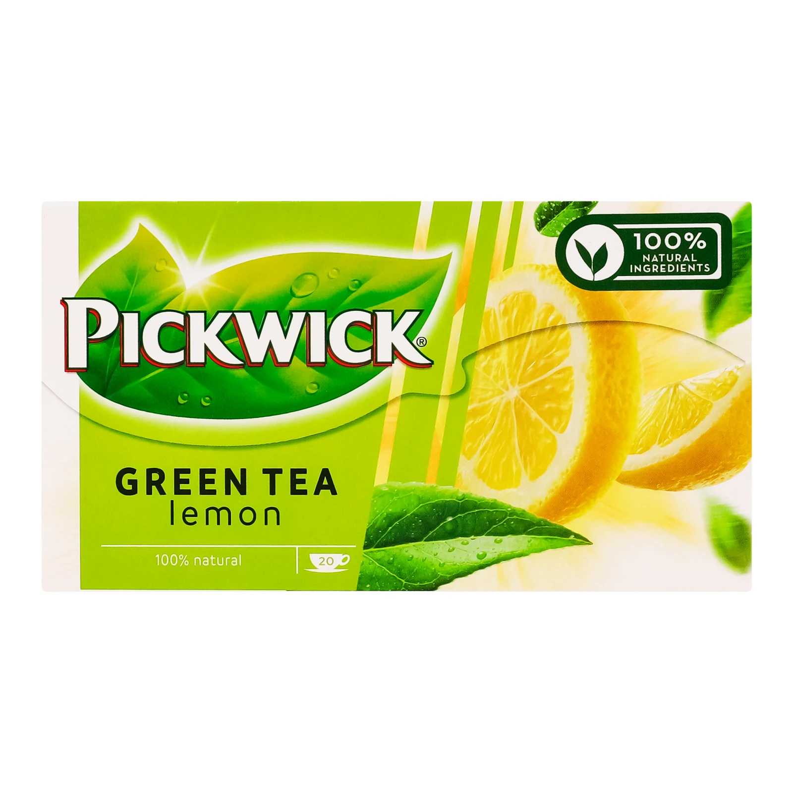 Чай Pickwick зелений ароматизований з лемонграсом та цедрою лимона 20х2г Фото №:1