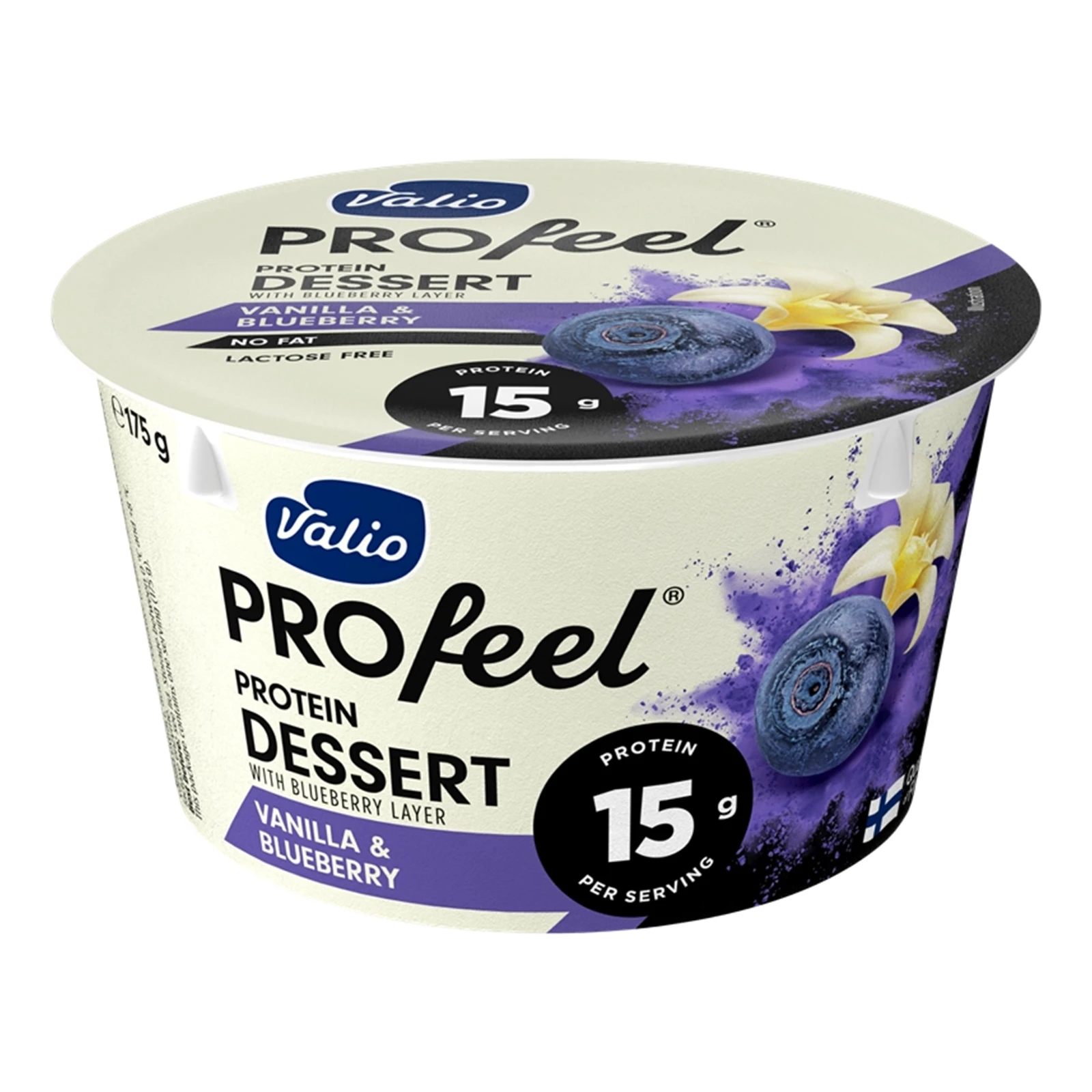 Снек Valio 175г сирковий протеїновий Ваніль і чорниця без лактози Фото №:1