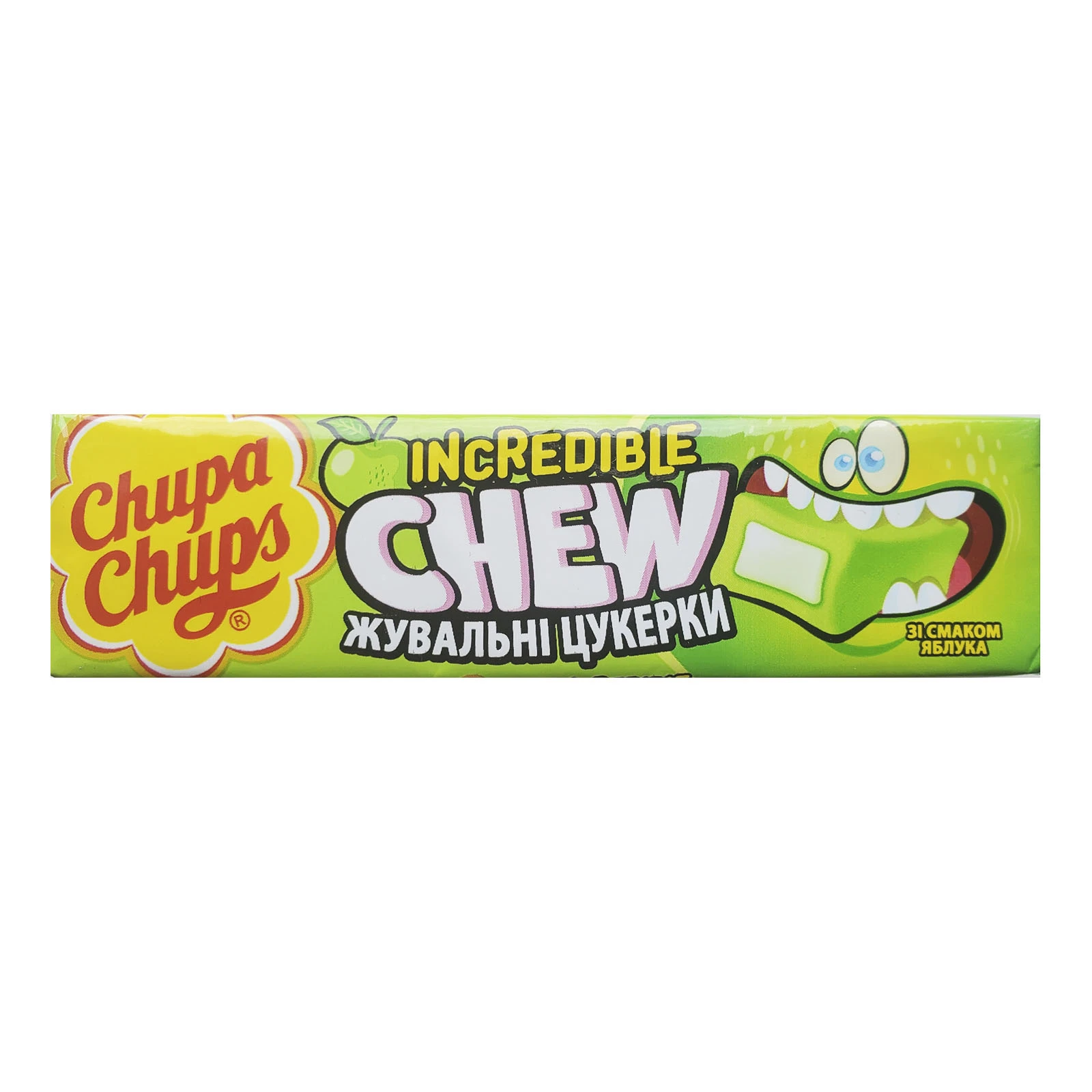Цукерки жувальні Chupa Chups Incredible chew зі смаком яблука 45г Фото №:1