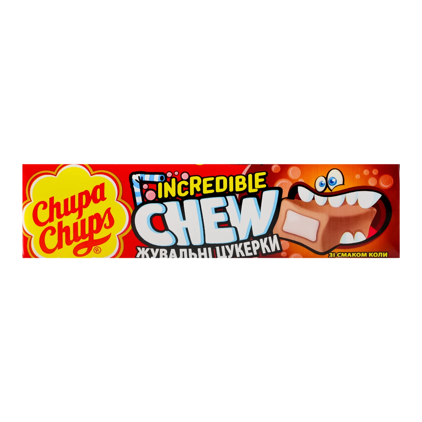 Цукерки жувальні Chupa Chups Incredible chew зі смаком коли 45г Фото №:1