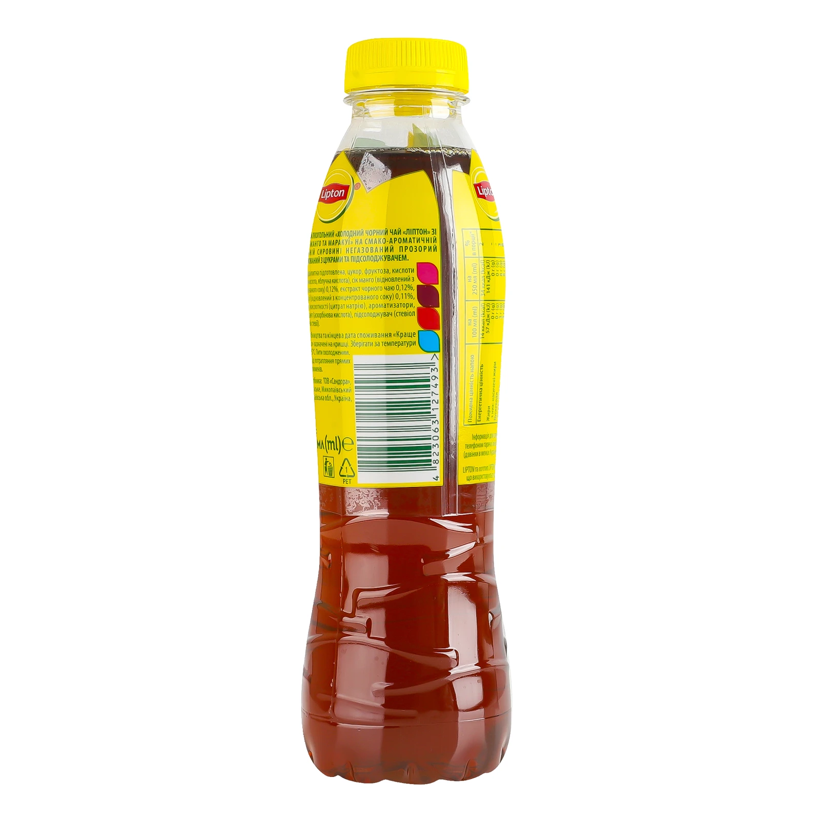 Чай холодний Lipton чорний зі смаком Манго та маракуя 500мл фото 2